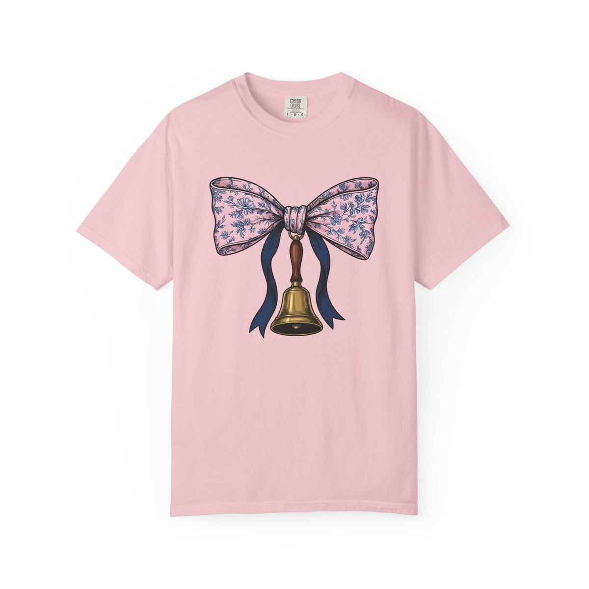 School Bell Antique T-Shirt – Vintage Teacher Pencil Drawing, Unisex Graphic Tee