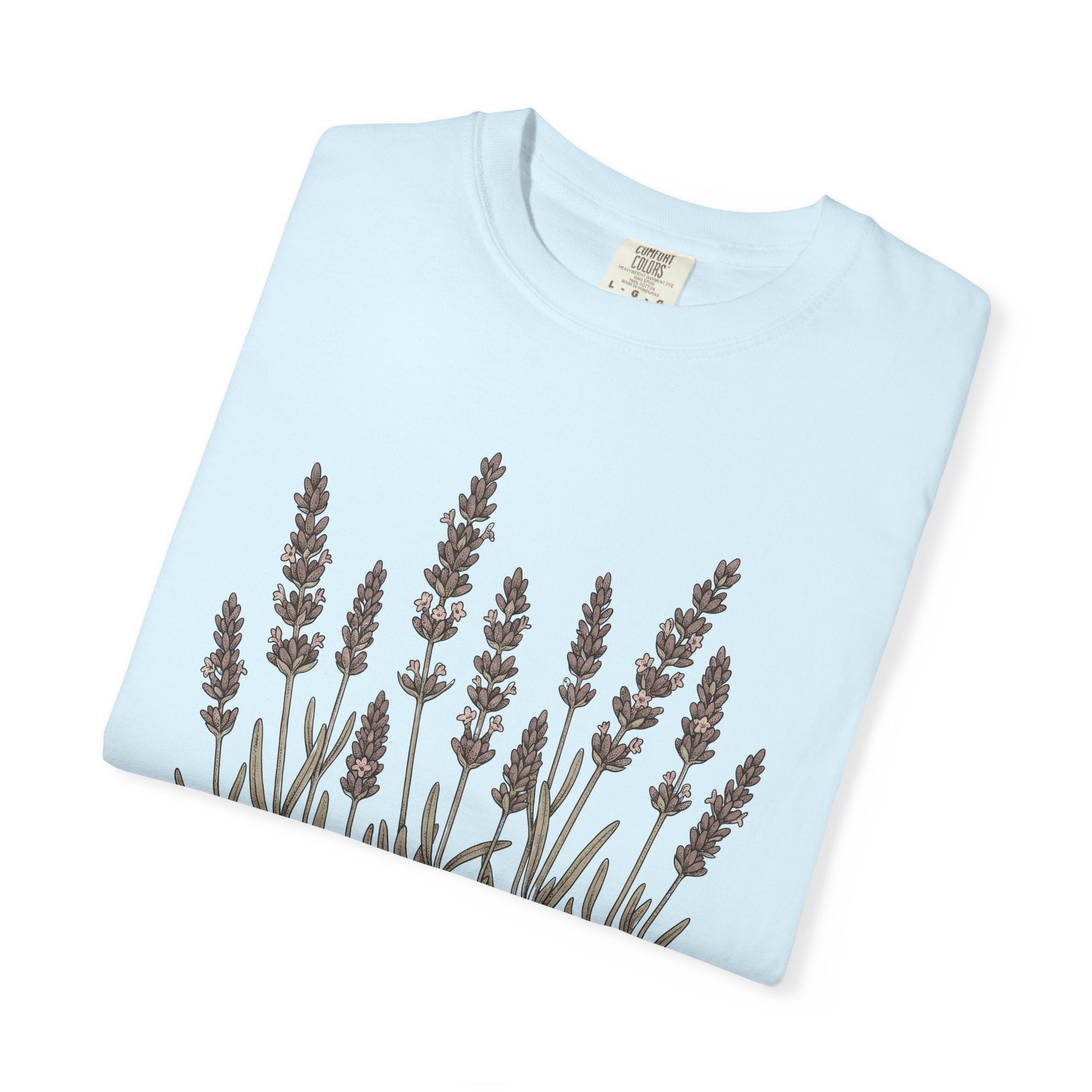 Lavender Blooms Shirt Counselor Petals Gift Women Flower Art Tee Lavender T-Shirt Therapist Fan Floral Tshirt Floral Graphic Clean