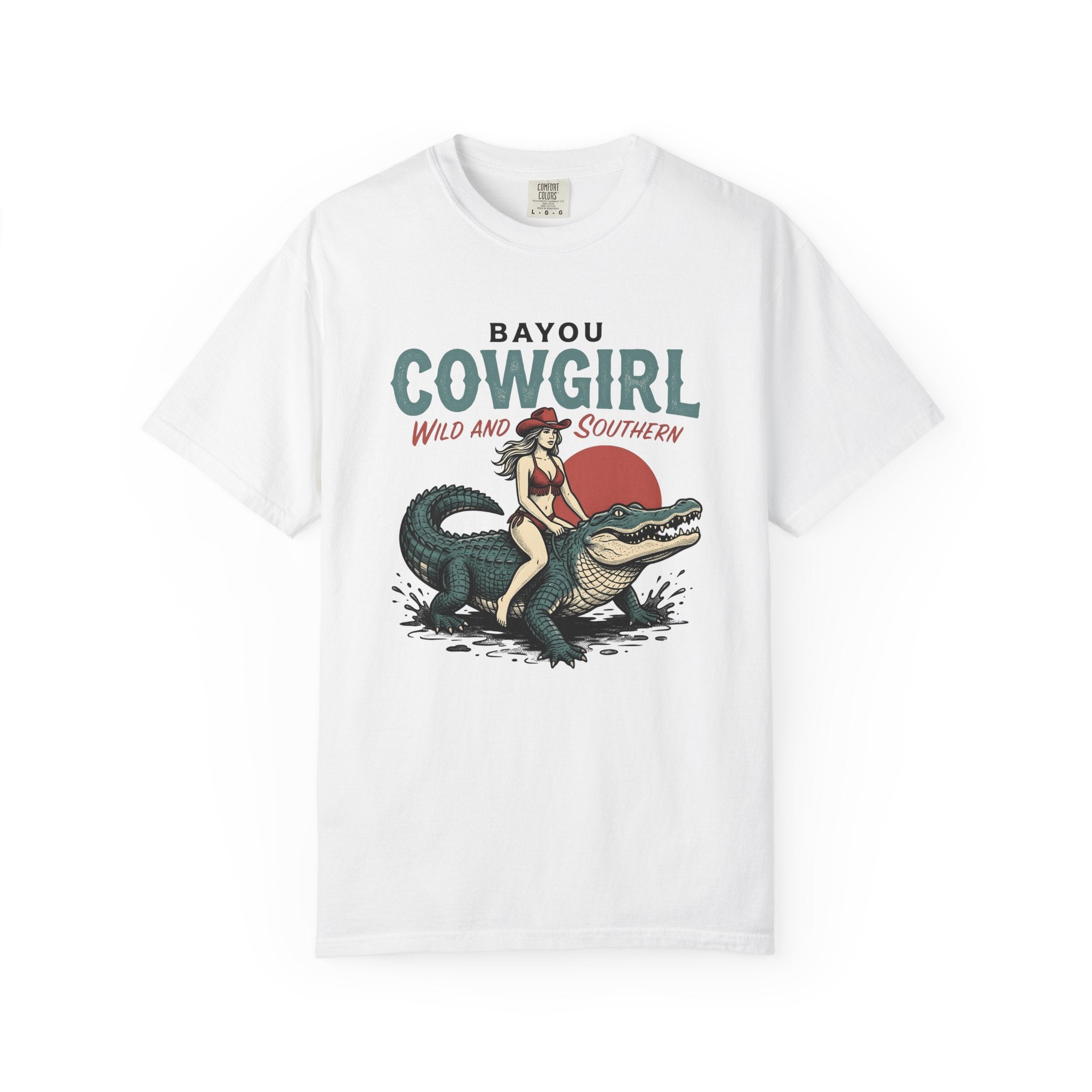 Rodeo Girl On Croc Shirt Cowgirl Cowboy Gift Women Antique Tee Rodeo Queen T-Shirt Cowgirl Fan Vintage Tshirt Cowboy Graphic Line Art