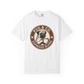 Pug Coffee Cup Shirt Coffee Dog Gift Women Vintage Tee Coffee Mug T-Shirt Coffee Fan Retro Tshirt Canine Graphic Hand Drawn Coffee Beans