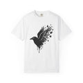 Dark Bird Shirt Animals Environment Gift Women Creepy Tee Raven T-Shirt Wildlife Enthusiast Spooky Tshirt Eco Graphic Bare Tree Leaves