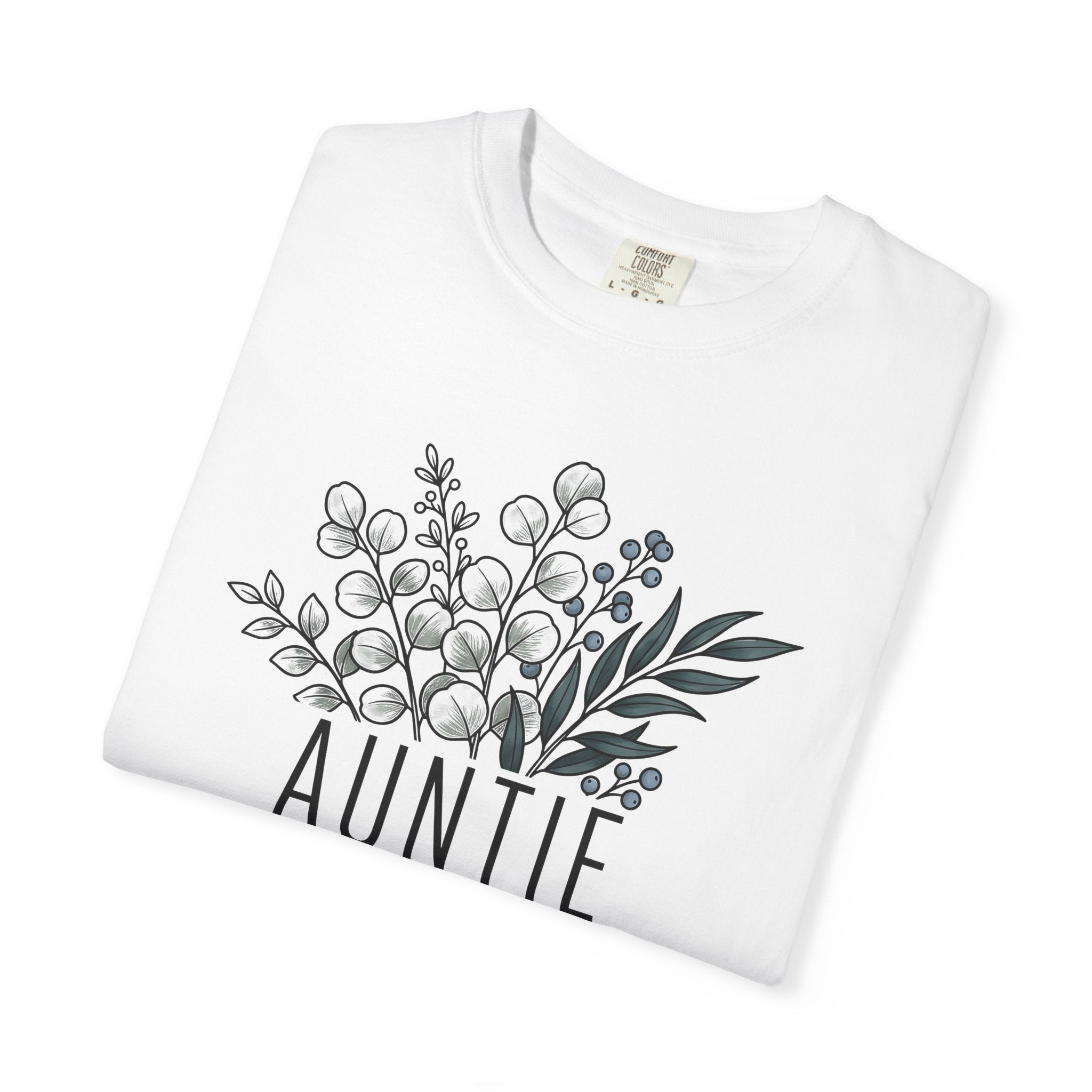 Flower Bunch Shirt Aunt Relatives Gift Women Rustic Tee Bouquet T-Shirt Auntie Fan Vintage Tshirt Family Graphic Sketch Ribbon Tshirt
