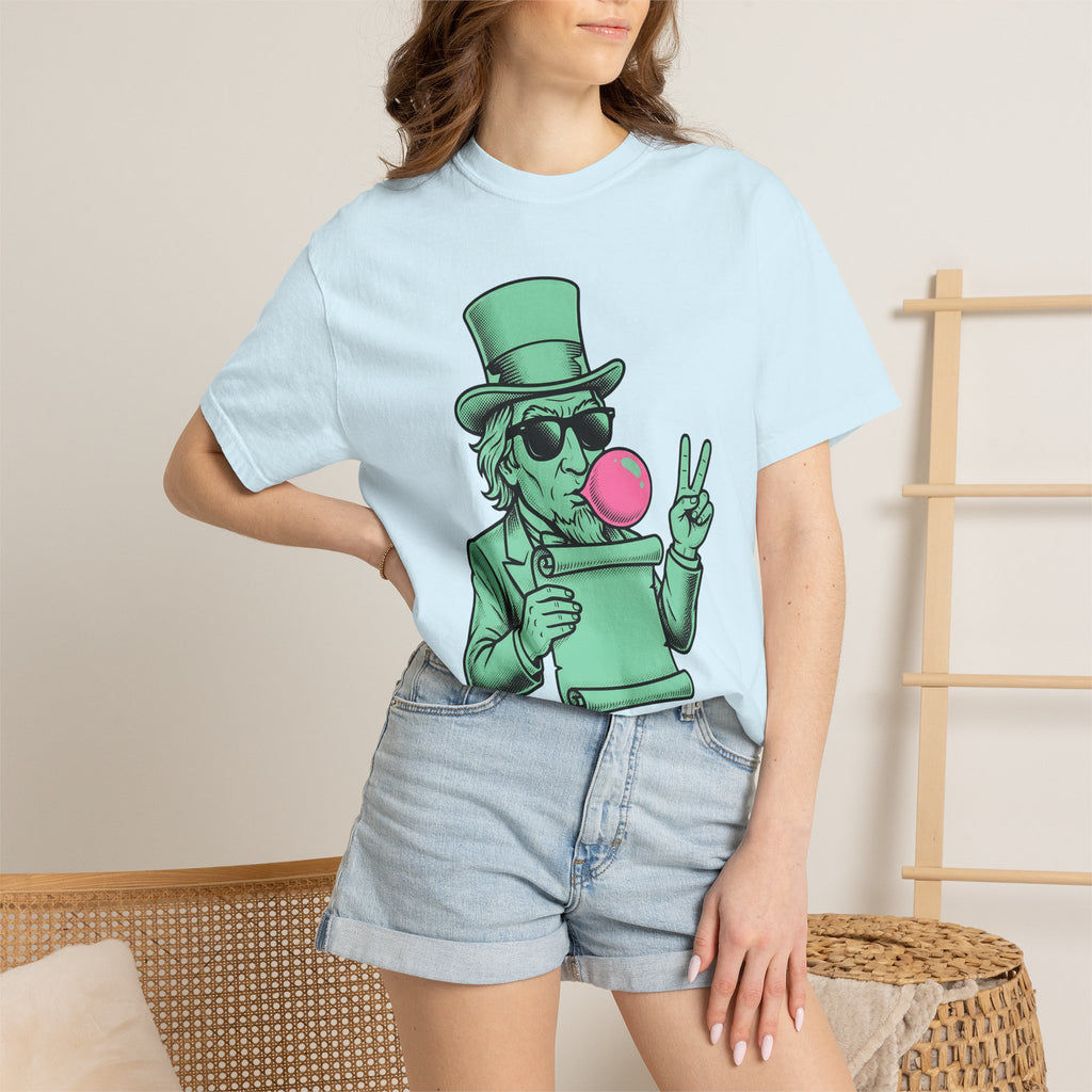 Uncle Sam Shirt America Flag Gift Women Comic Tee Patriot T-Shirt American Fan Patriotic Tshirt Banner Graphic Vintage Victory Hand Tshirt