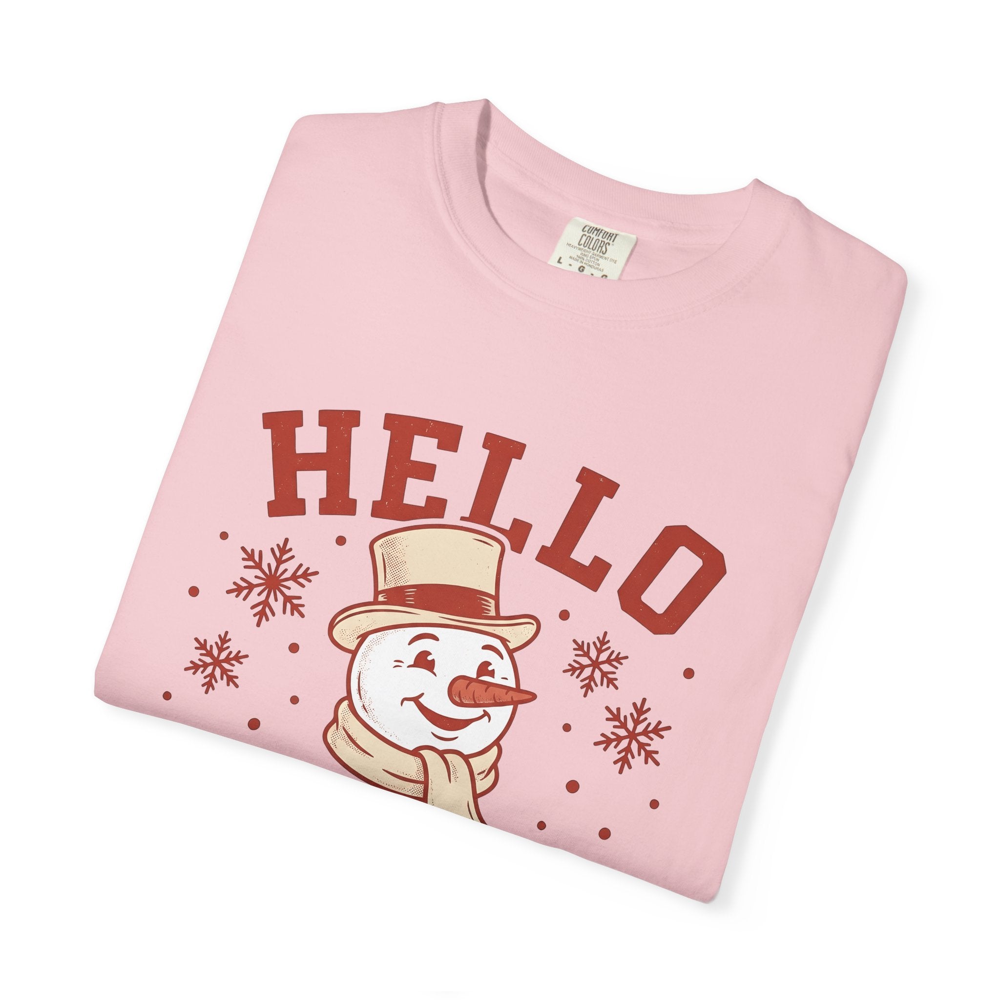 Snowman Clipart Shirt Christmas Cold Gift Women Farmhouse Tee Frosty T-Shirt Xmas Fan Rustic Tshirt Winter Graphic Nostalgic Ice Flakes