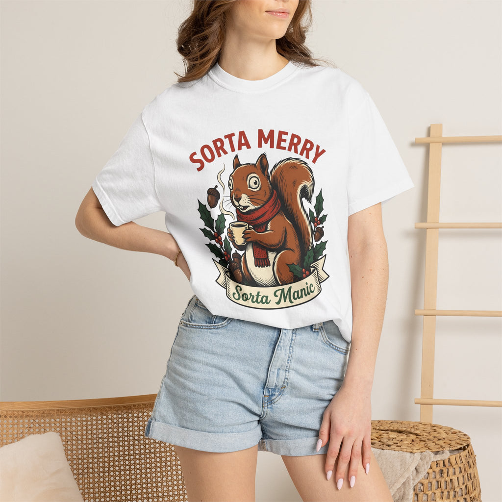 Tree Squirrel Espresso Shirt Christmas Mammals Gift Women Caricature Tee Squirrel T-Shirt Christmas Fan Cartoon Tshirt Mammal Graphic Old