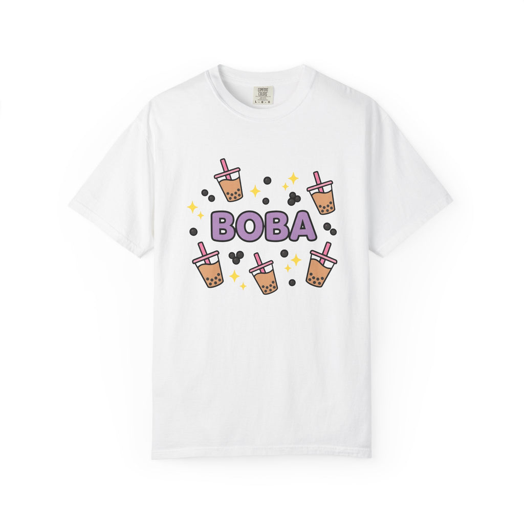 Boba Tea Shirt Drinks Foodie Gift Women Kawaii Tee Bubble Tea T-Shirt Beverage Fan Cute Tshirt Food Graphic Cartoon Sparkles Tshirt