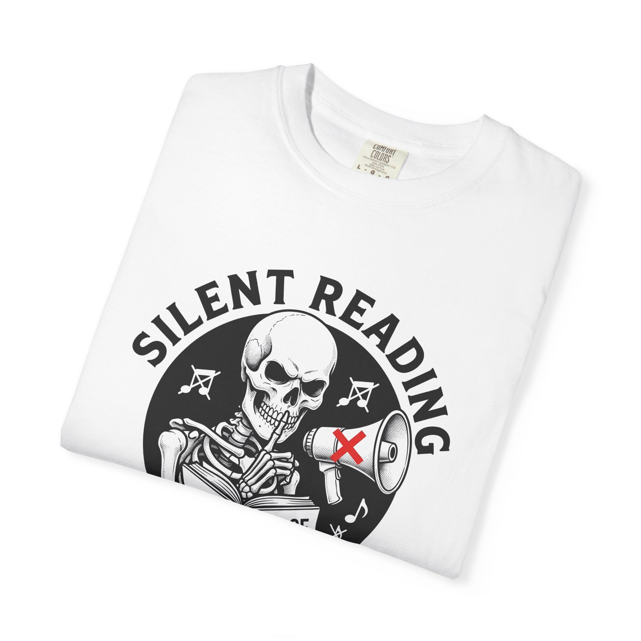 Skull Reading Book Shirt Teachers Literacy Gift Women Ink Tee Skull T-Shirt Educator Enthusiast Tattoo Tshirt Reading Graphic Retro Speaker