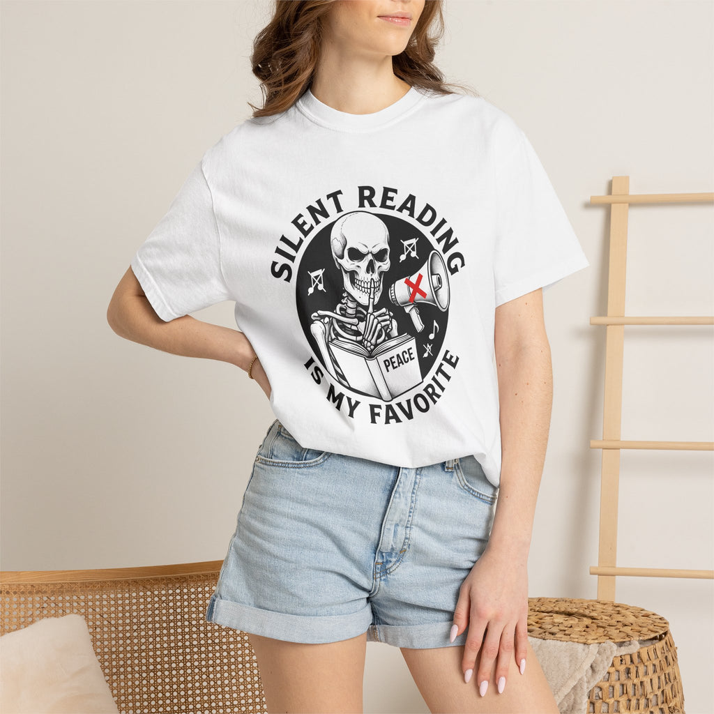Skull Reading Book Shirt Teachers Literacy Gift Women Ink Tee Skull T-Shirt Educator Enthusiast Tattoo Tshirt Reading Graphic Retro Speaker