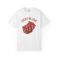 Joyful Dice Shirt St Valentines Day Pairs Gift Women Sketch Tee Dice T-Shirt Valentine Fan Doodle Tshirt Couples Graphic Hand Drawn Eyes