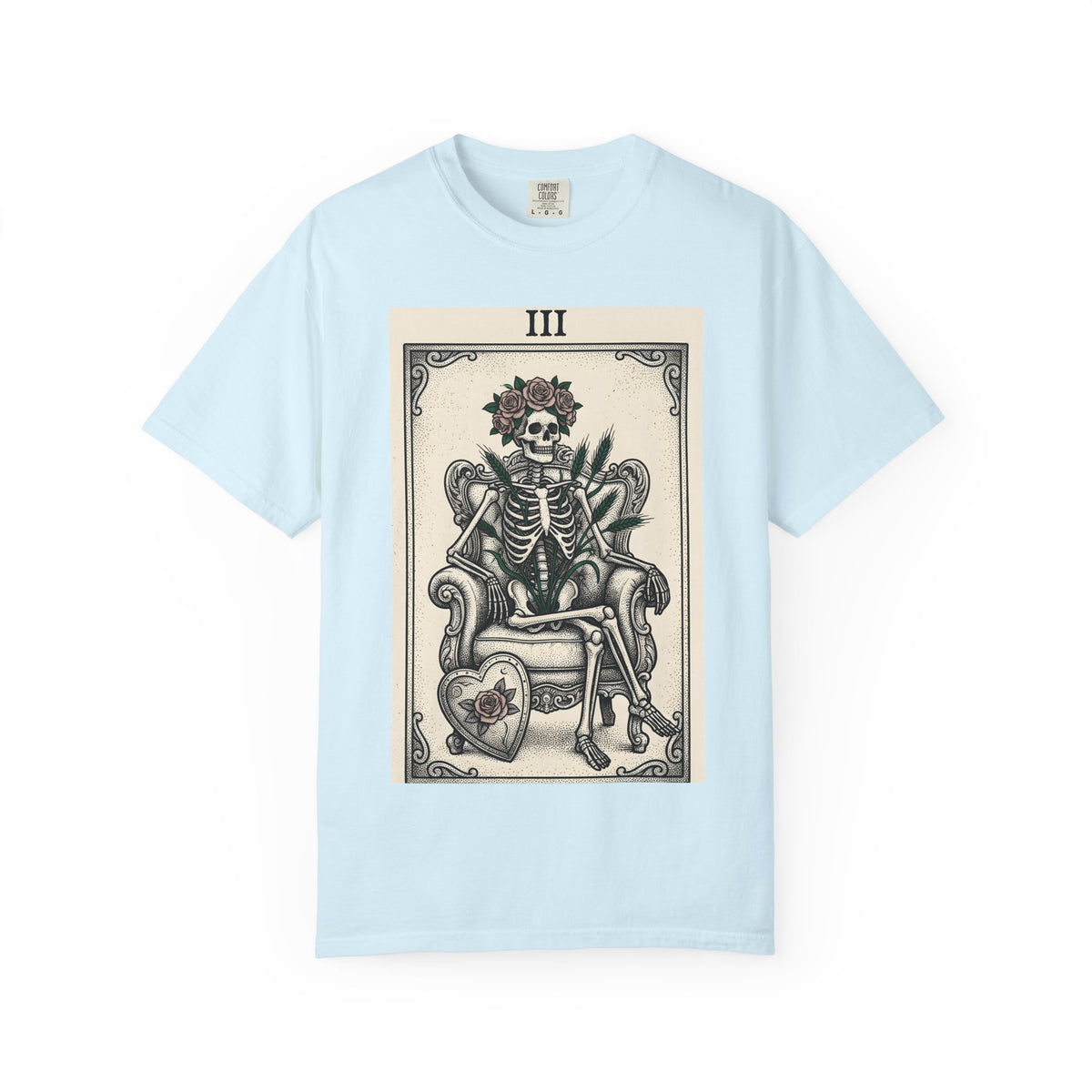 Skeleton Tarot Card Shirt Boho Chic Gothic Unisex Gift Boho Tee Tarot Card