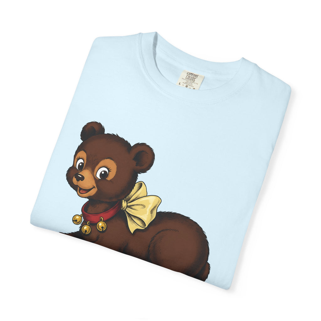 Bear Baby Shirt Animals Sweet Gift Women Animated Tee Cub T-Shirt Wildlife Fan Cartoon Tshirt Cute Graphic Hand Drawn Bowtie Tshirt