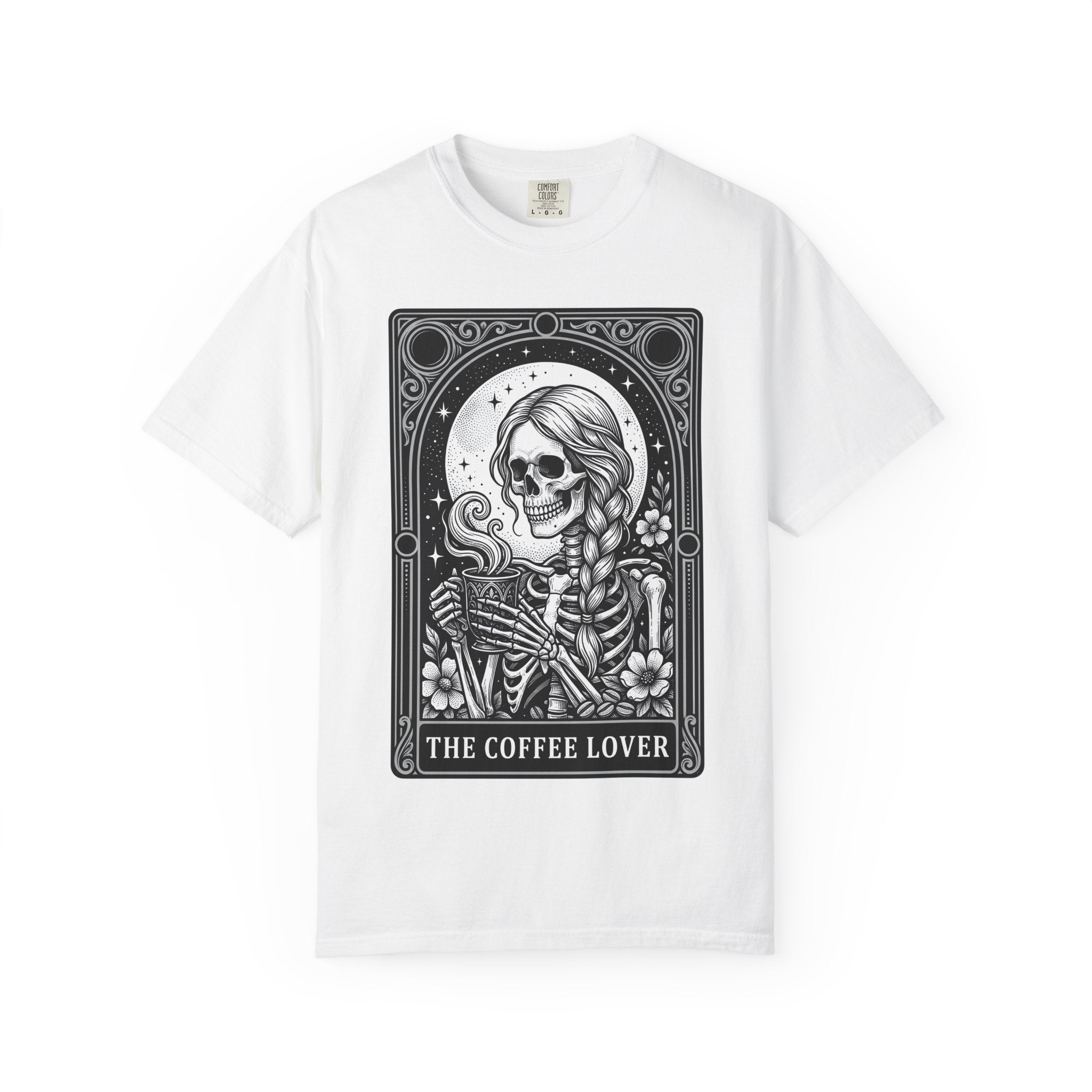 Skeleton Espresso Shirt Coffee Alternative Gift Women Line Art Tee Espresso T-Shirt Coffee Fan Minimalist Tshirt Punk Graphic Classic Roses
