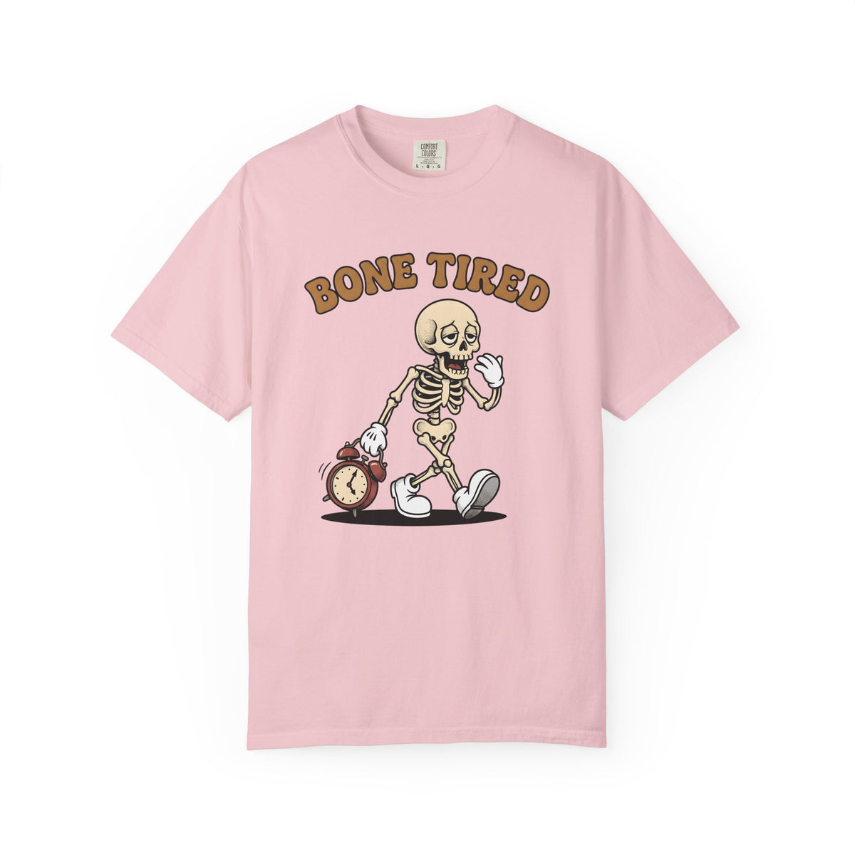 Skeleton Comic Shirt Halloween Funny Gift Women Vintage Tee Skeleton T-Shirt Horror Fan Retro Tshirt Humor Graphic Hand Drawn Alarm Tshirt