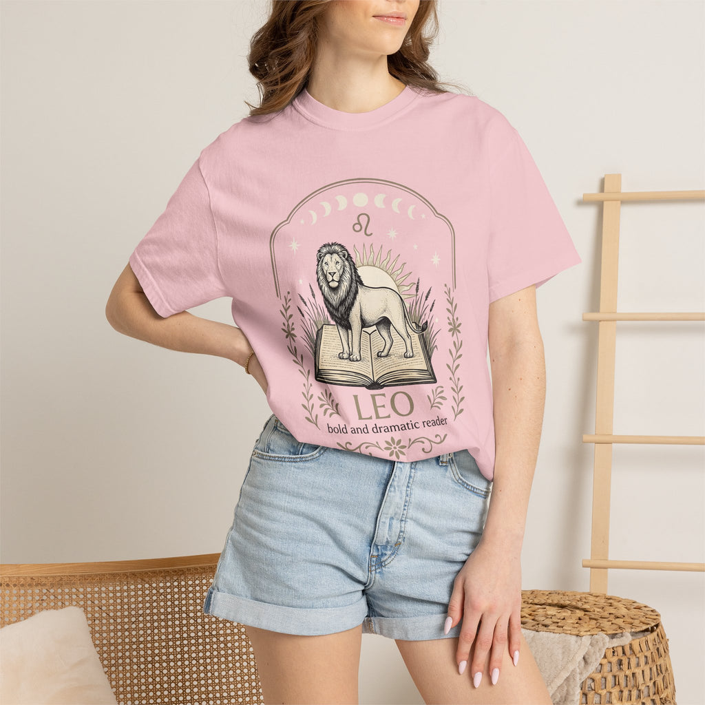 Lion Journal Shirt Boho Chic Horoscope Gift Women Celestial Tee Diary T-Shirt Bohemian Enthusiast Astrology Tshirt Astrology Graphic Retro