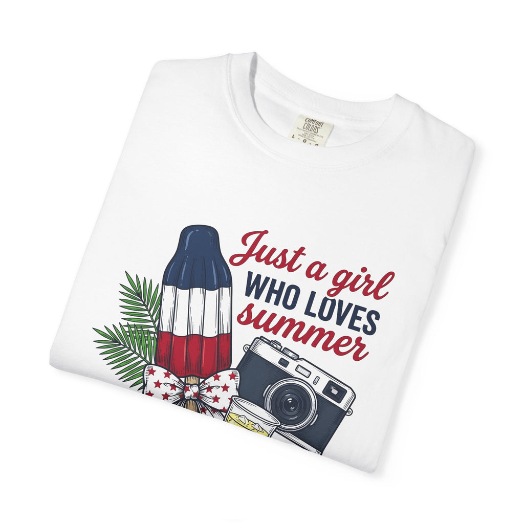 Patriotic Popsicle Shirt 4th Of July Summer Gift Women Hand Drawn Tee Popsicle T-Shirt Independence Day Fan Illustrated Tshirt Summer