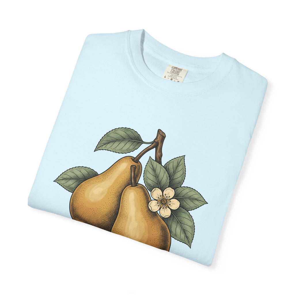 Pear Shirt Fruit Pun Gift Women Botanical Tee Pears T-Shirt Produce Fan Botanical Art Tshirt Punny Graphic Vintage Flower Tshirt