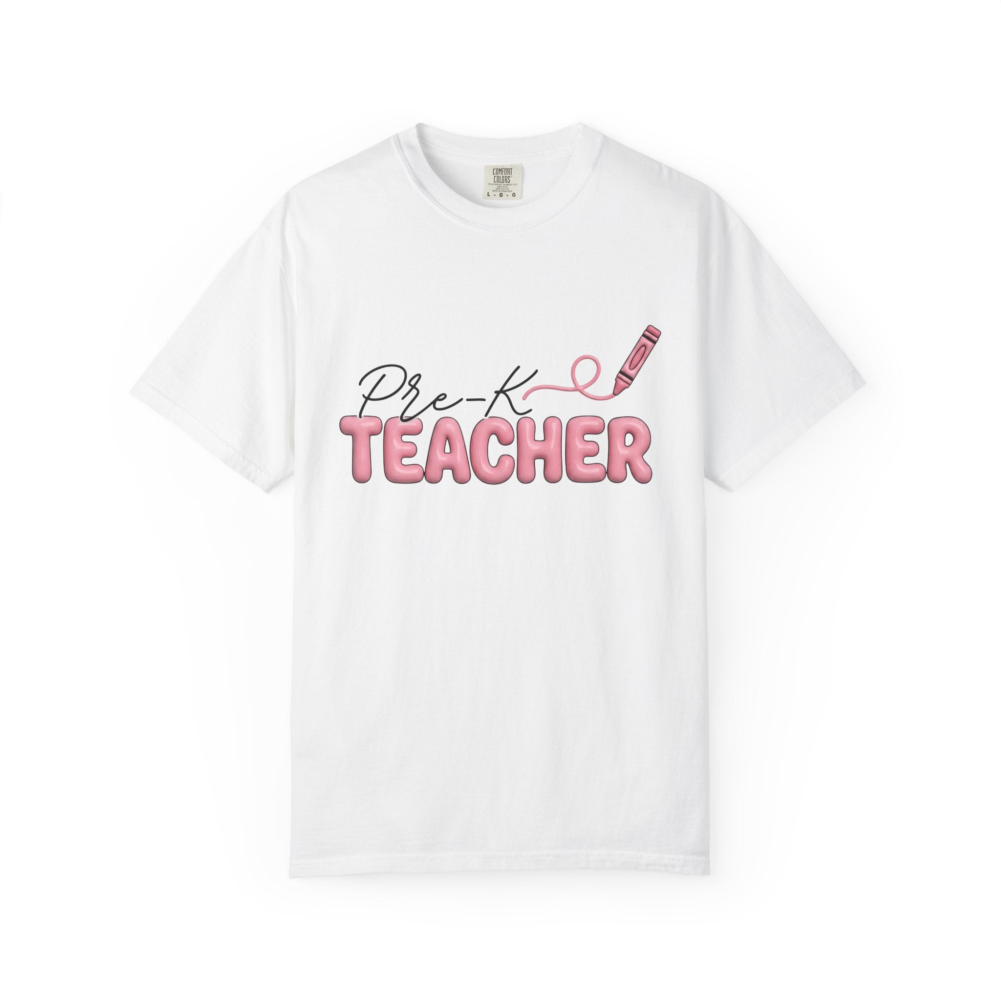 Crayon Illustration Shirt Teacher Education Gift Women Hand Drawn Tee Drawing T-Shirt Educator Enthusiast Illustrated Tshirt Learning