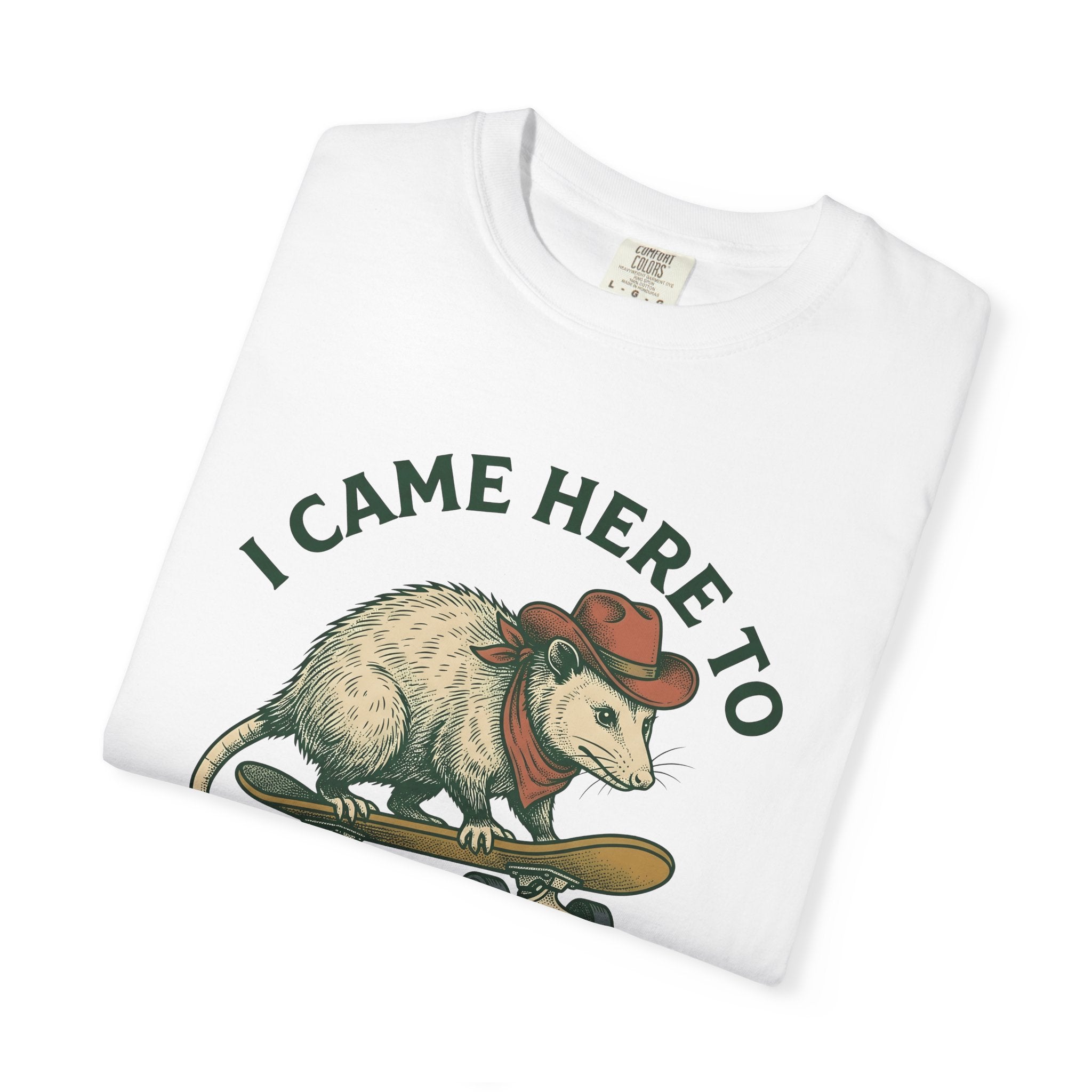 Opossum Skateboard Shirt Funny Wildlife Gift Women Retro Tee Possum T-Shirt Humor Fan Vintage Tshirt Animal Graphic Sketch Western Hat