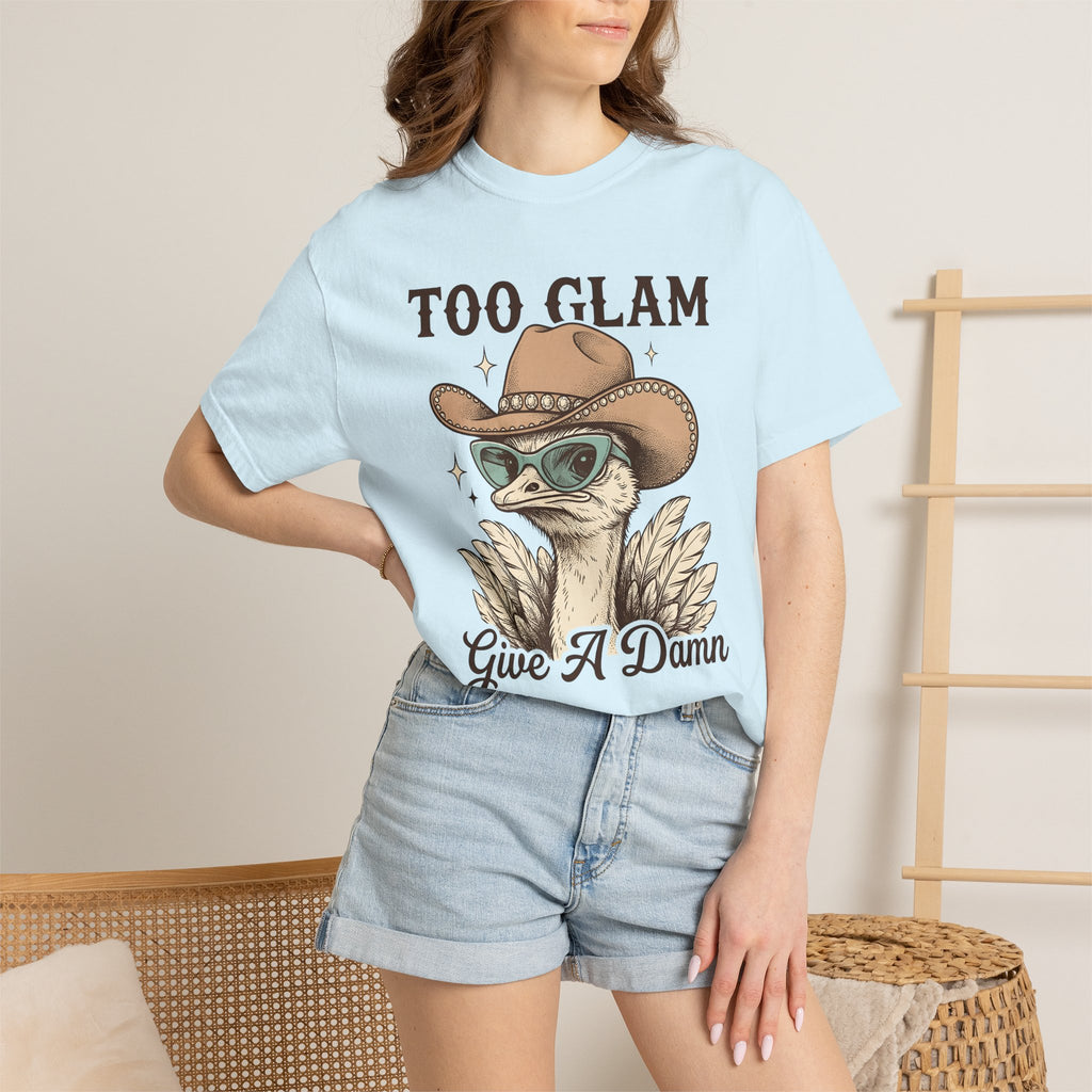 Ostrich Cowboy Hat Shirt Cowgirl Fauna Gift Women Line Art Tee Cowboy Hat T-Shirt Rodeo Fan Minimalist Tshirt Wildlife Graphic Doodle Sun
