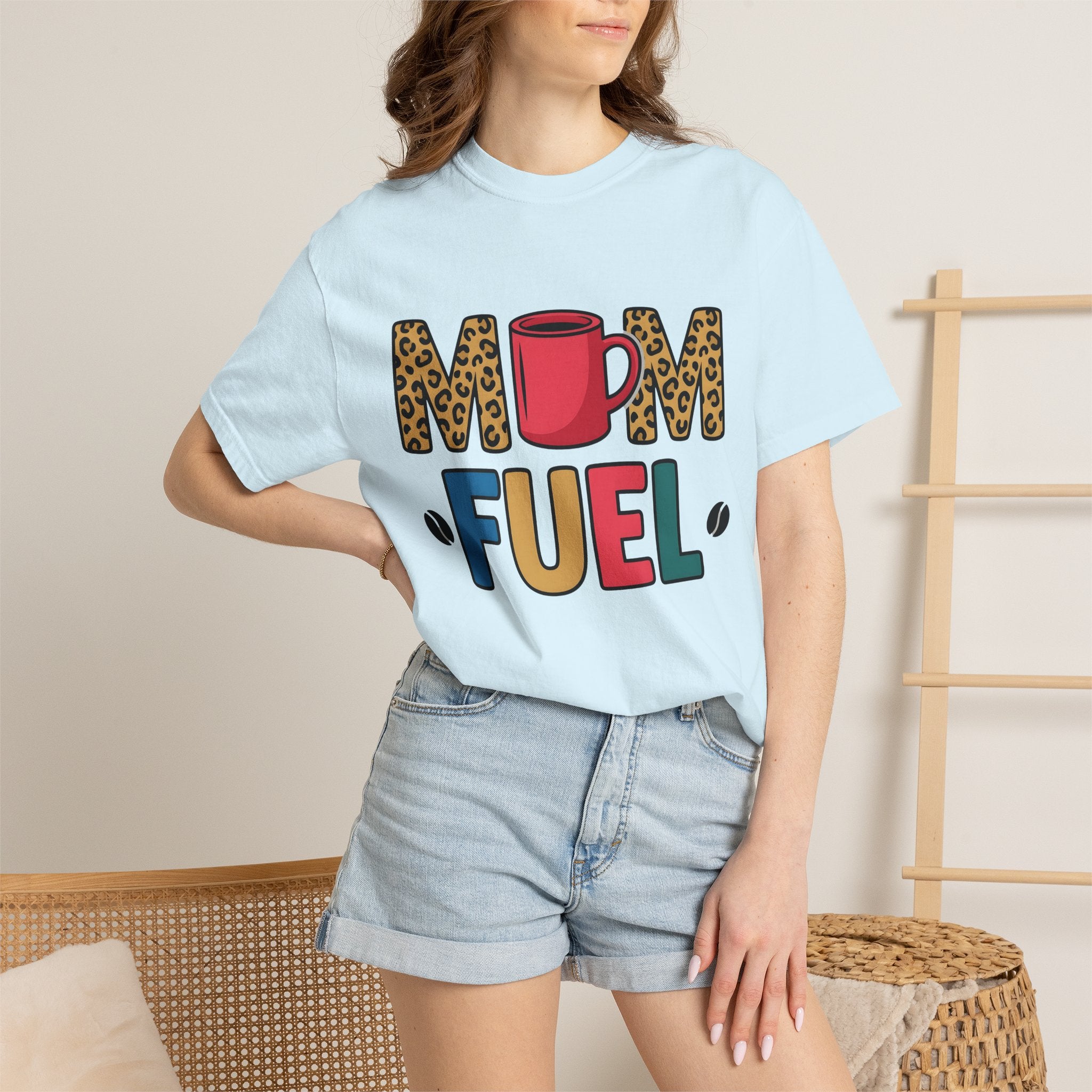Latte Cup Shirt Coffee Mama Gift Women Minimalist Tee Coffee Mug T-Shirt Coffee Fan Simple Tshirt Mom Graphic Hand Drawn Cheetah Pattern
