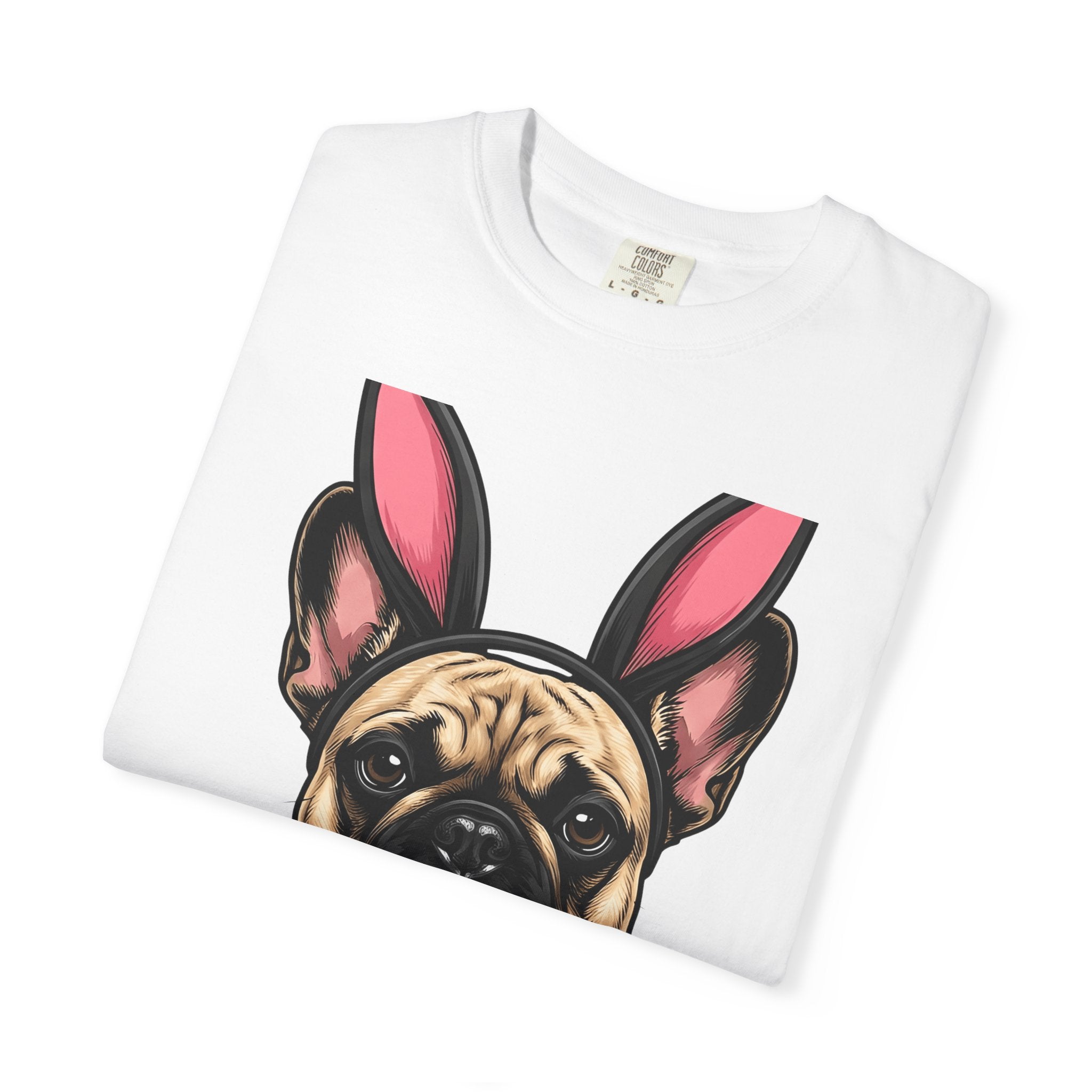 French Bulldog Shirt Easter Pets Gift Women Kawaii Tee Bulldog T-Shirt Easter Fan Cute Tshirt Animal Graphic Vintage Bunny Ears Tshirt