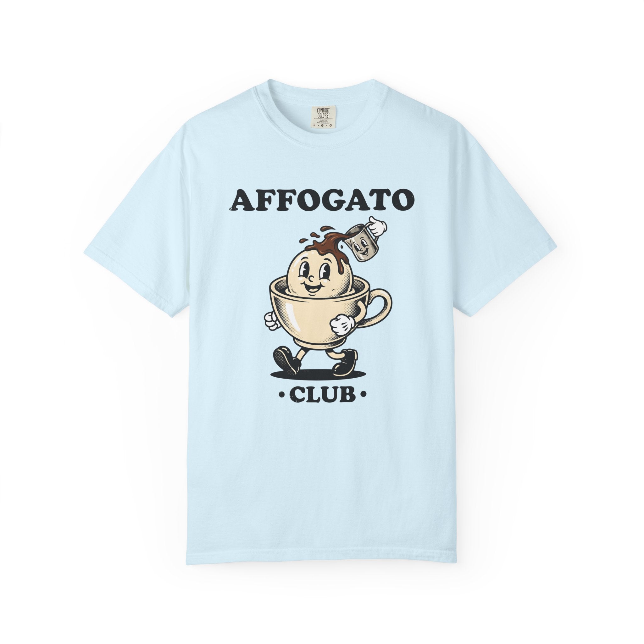 Coffee Ice Cream Cone Shirt Coffee Cuisine Gift Women Animated Tee Ice Cream Cone T-Shirt Coffee Fan Cartoon Tshirt Food Graphic Hand Drawn