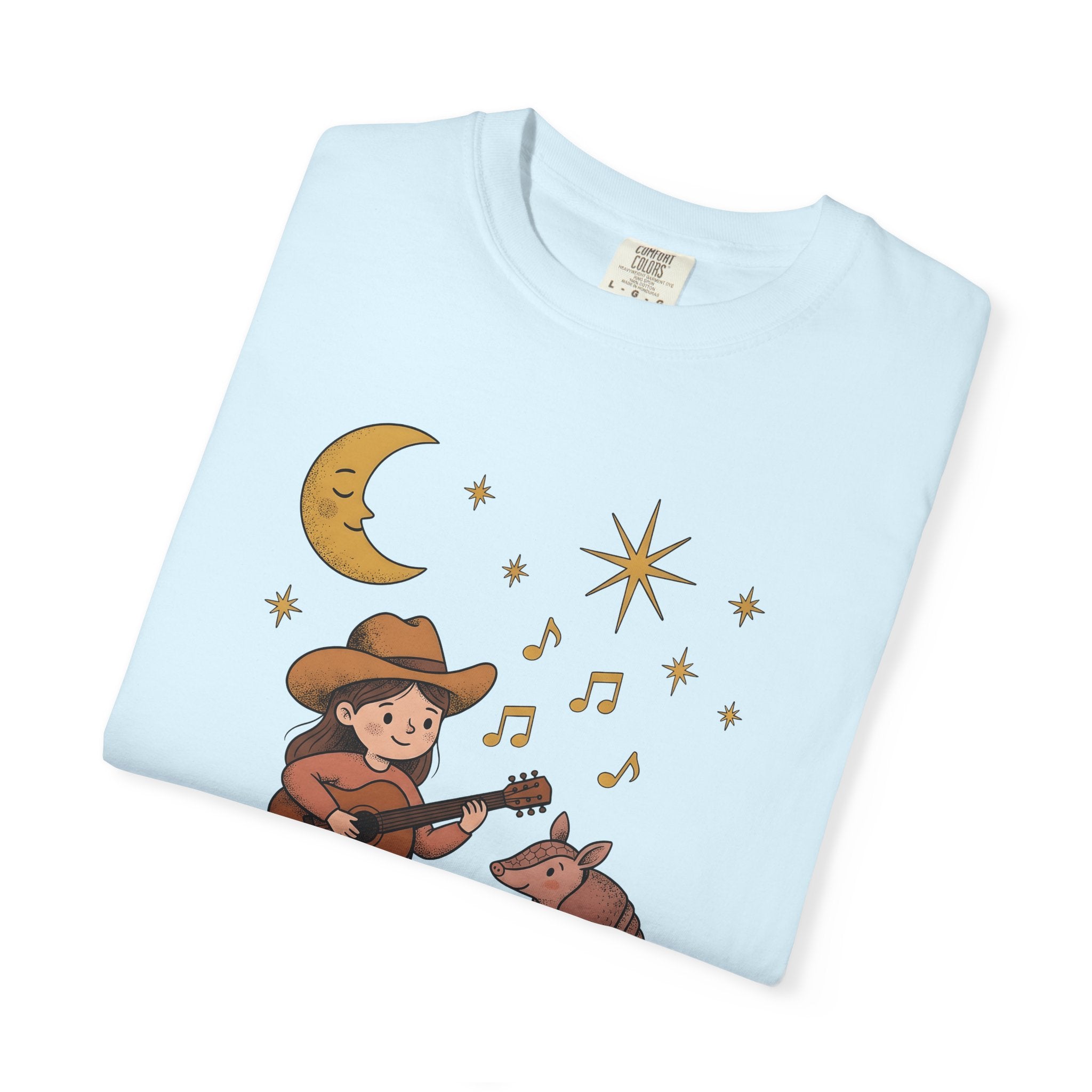 Cowgirl Guitar Shirt Cowgirl Melody Gift Women Line Art Tee Guitarist T-Shirt Cowgirl Fan Linework Tshirt Song Illustration Graphic