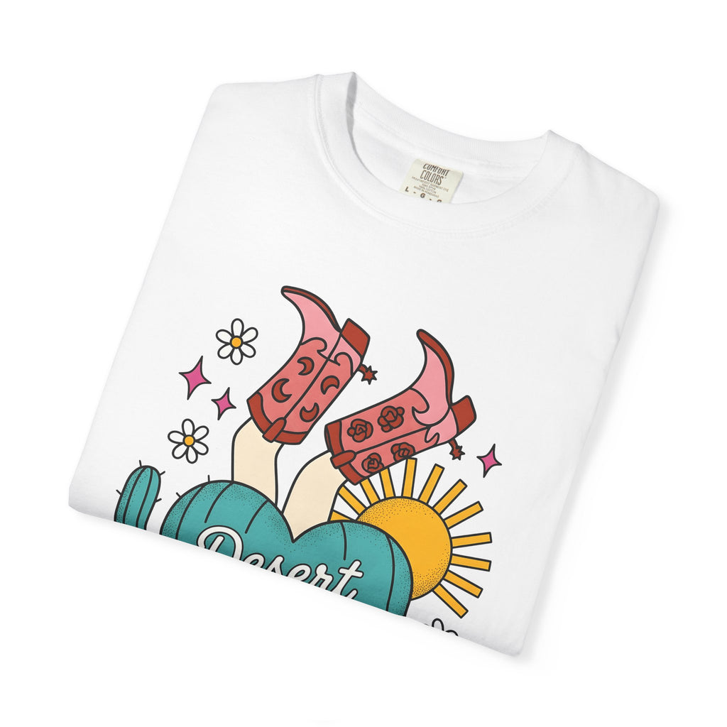 Cowboy Shoes Shirt Cowgirl Country Gift Women Sketch Tee Boots T-Shirt Rodeo Fan Cowboy Graphic Tshirt Doodle Prickly Pear Tshirt