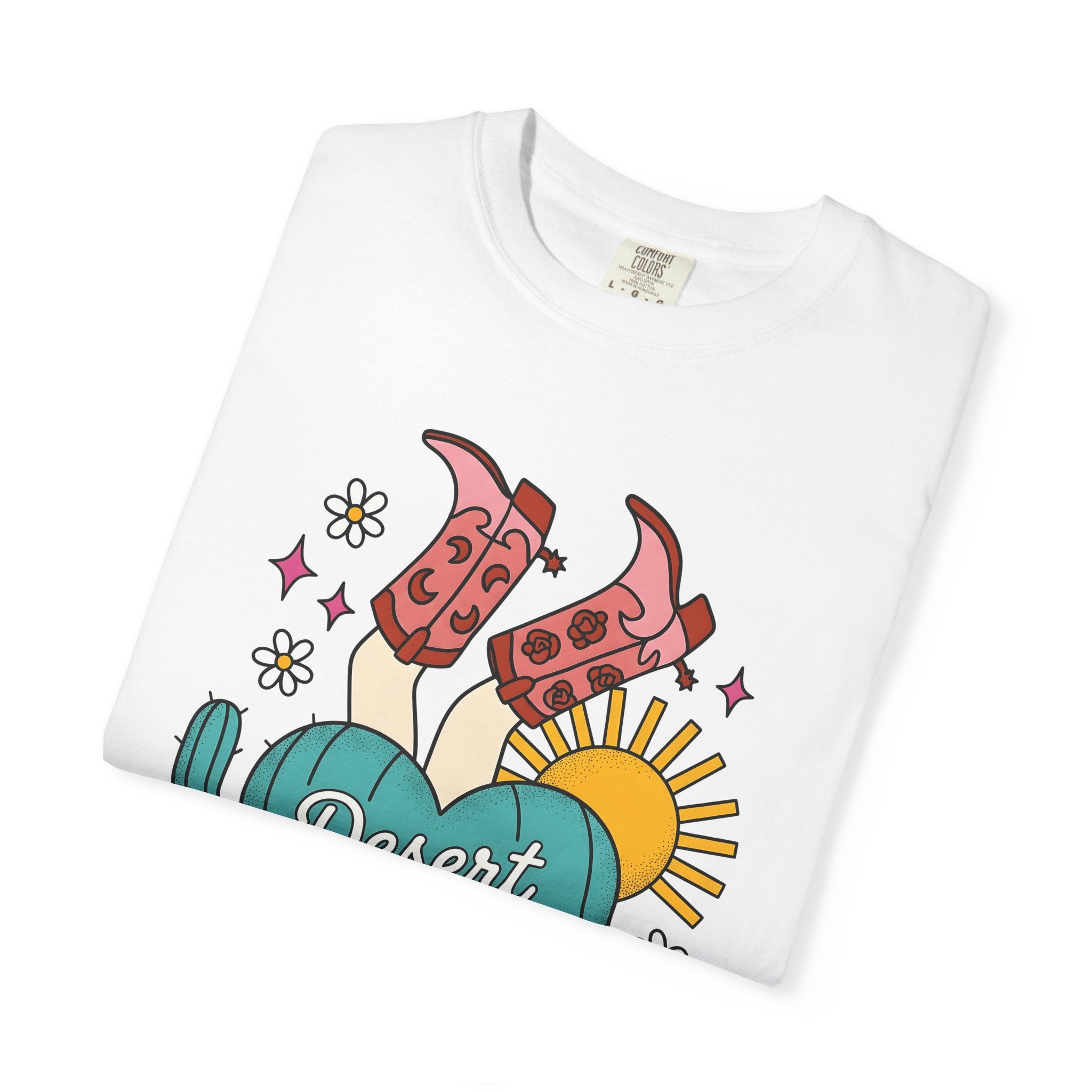 Cowboy Shoes Shirt Cowgirl Country Gift Women Sketch Tee Boots T-Shirt Rodeo Fan Cowboy Graphic Tshirt Doodle Prickly Pear Tshirt