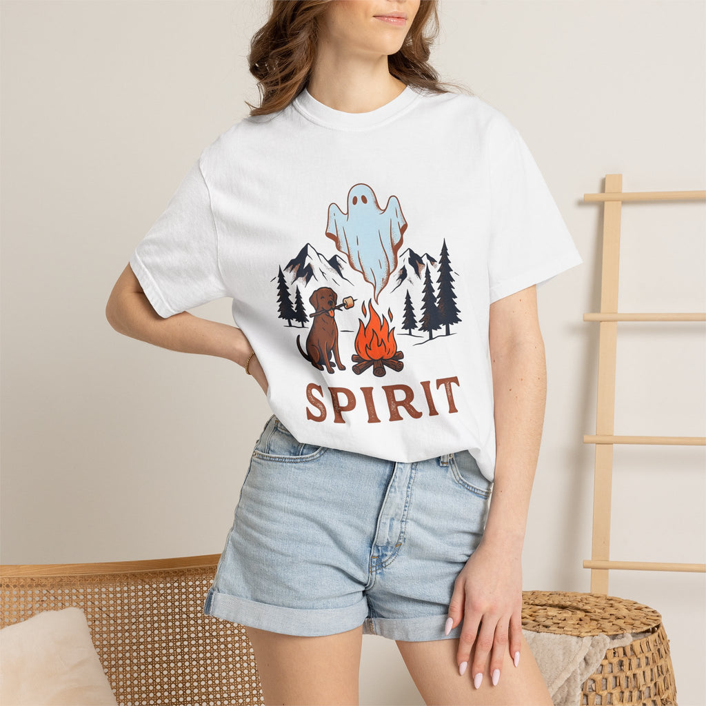 Outdoor Dog Shirt Dog Backpacking Gift Women Sketch Tee Canine T-Shirt Dog Fan Puppy Tshirt Hiking Graphic Line Art Apparition Tshirt