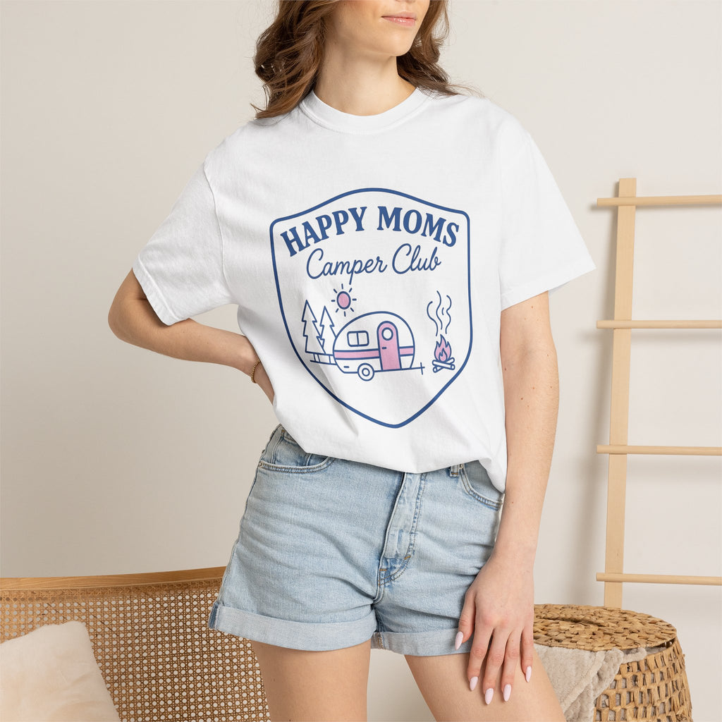 Rv Shirt Mom Outdoors Gift Women Sketch Tee Camper T-Shirt Mother Fan Illustrated Tshirt Adventure Graphic Vintage Fire Pit Tshirt