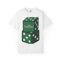Green Dice Shirt St Patrick's Day Gambling Gift Women Graphic Tee Dice T-Shirt Luck Fan Graphic Tshirt Betting Design Minimal Polka Dots