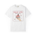 Berry Cake Shirt St. Valentine's Day Meal Gift Women Line Art Tee Cake T-Shirt Valentine Fan Minimalist Tshirt Dinner Graphic Cartoon