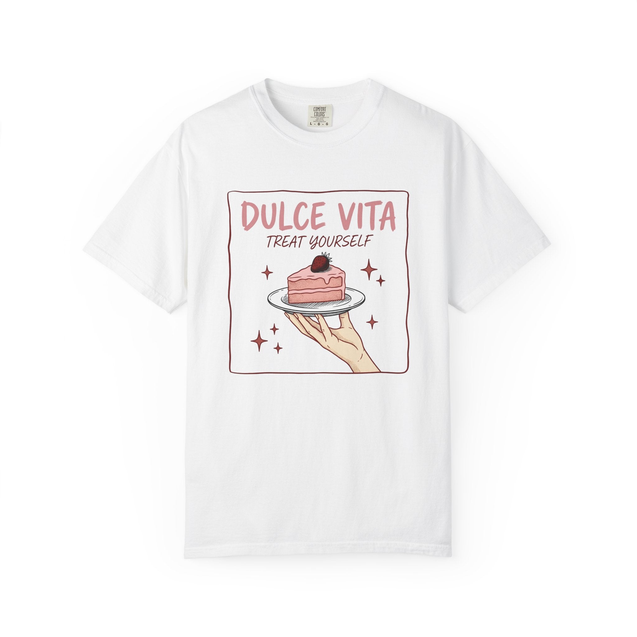 Berry Cake Shirt St. Valentine's Day Meal Gift Women Line Art Tee Cake T-Shirt Valentine Fan Minimalist Tshirt Dinner Graphic Cartoon