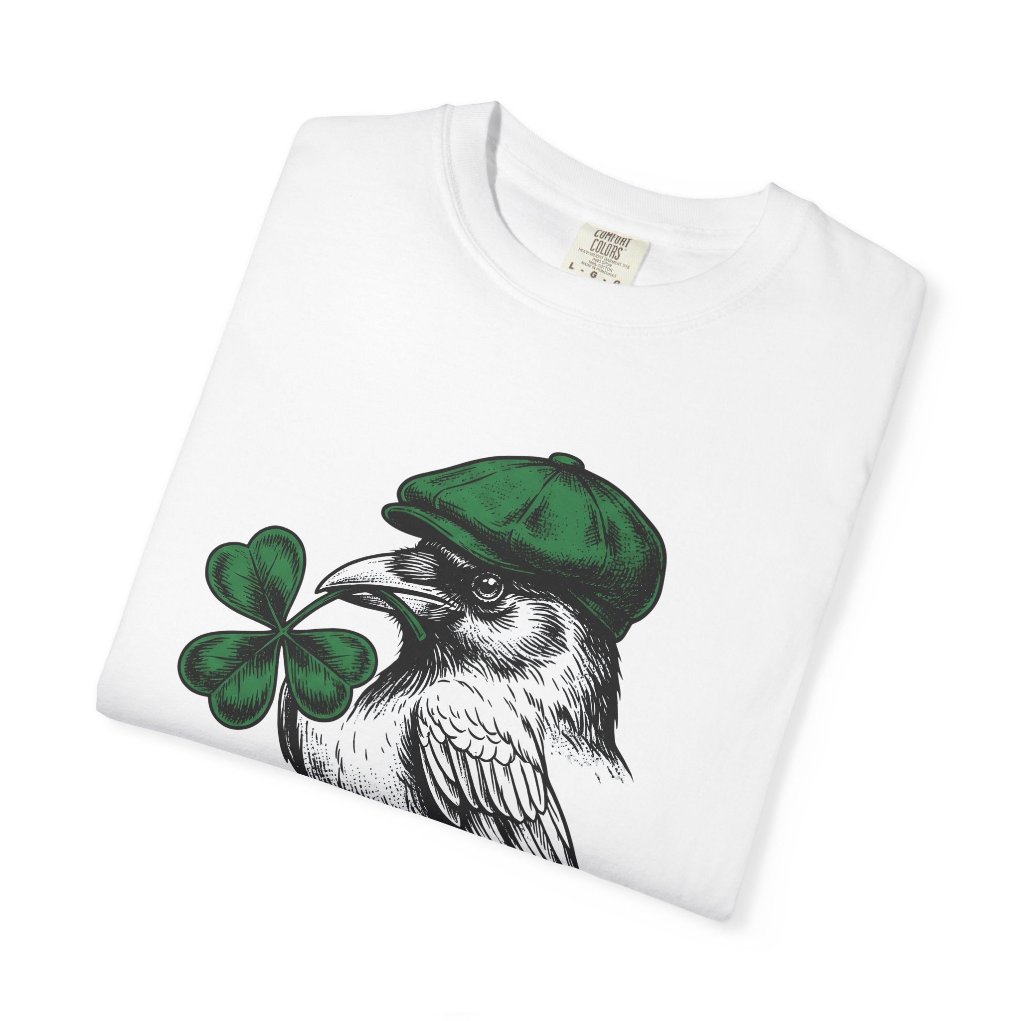 Raven Clover Shirt St Patrick's Day Celtic Gift Women Retro Tee Clover T-Shirt Shamrock Fan Vintage Tshirt Celtic Graphic Sketch Newsboy Hat