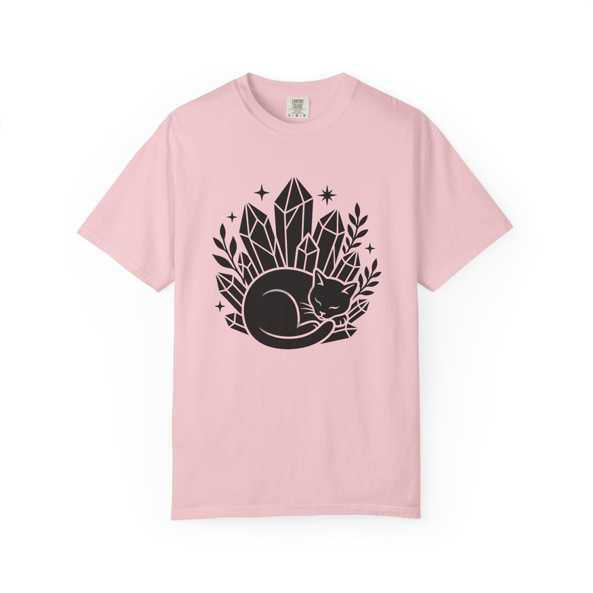 Sleeping Cat Shirt Cat Spiritual Unisex Gift Minimalist Tee Kitten T-Shirt Cat