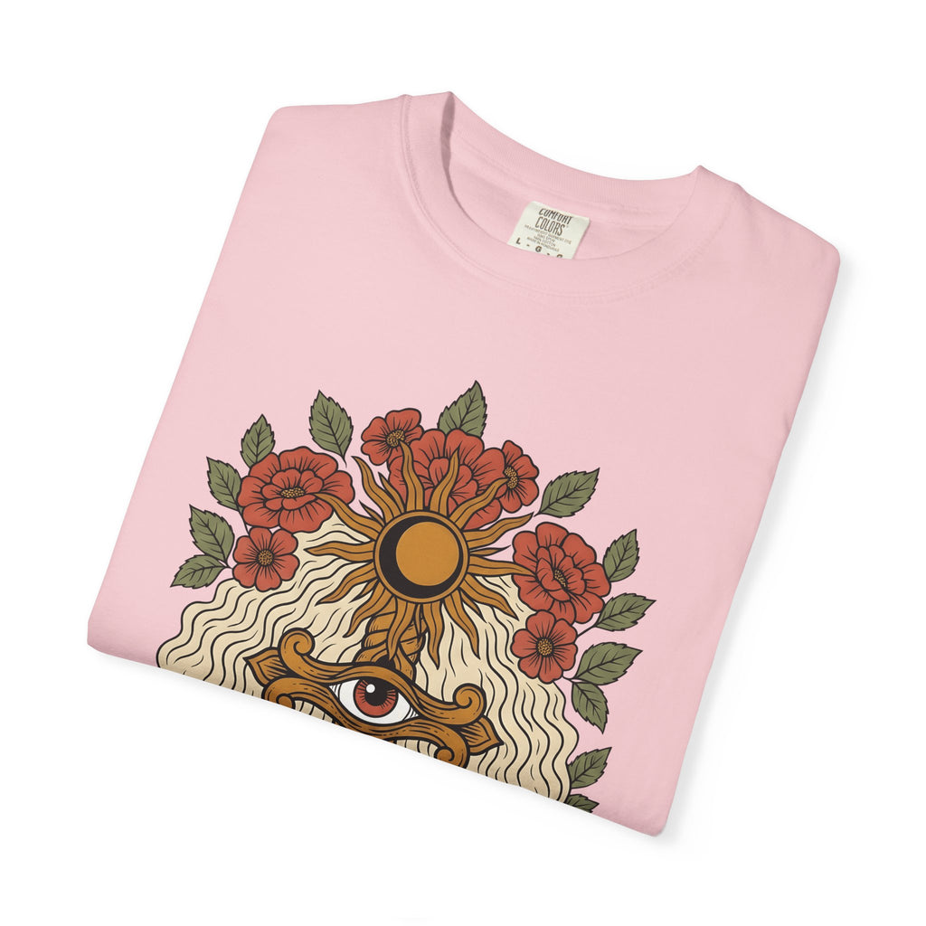 Eye Knife Sun Shirt Boho Chic Spirituality Gift Women Traditional Tee Symbol T-Shirt Bohemian Enthusiast Classic Tshirt Mystical Graphic