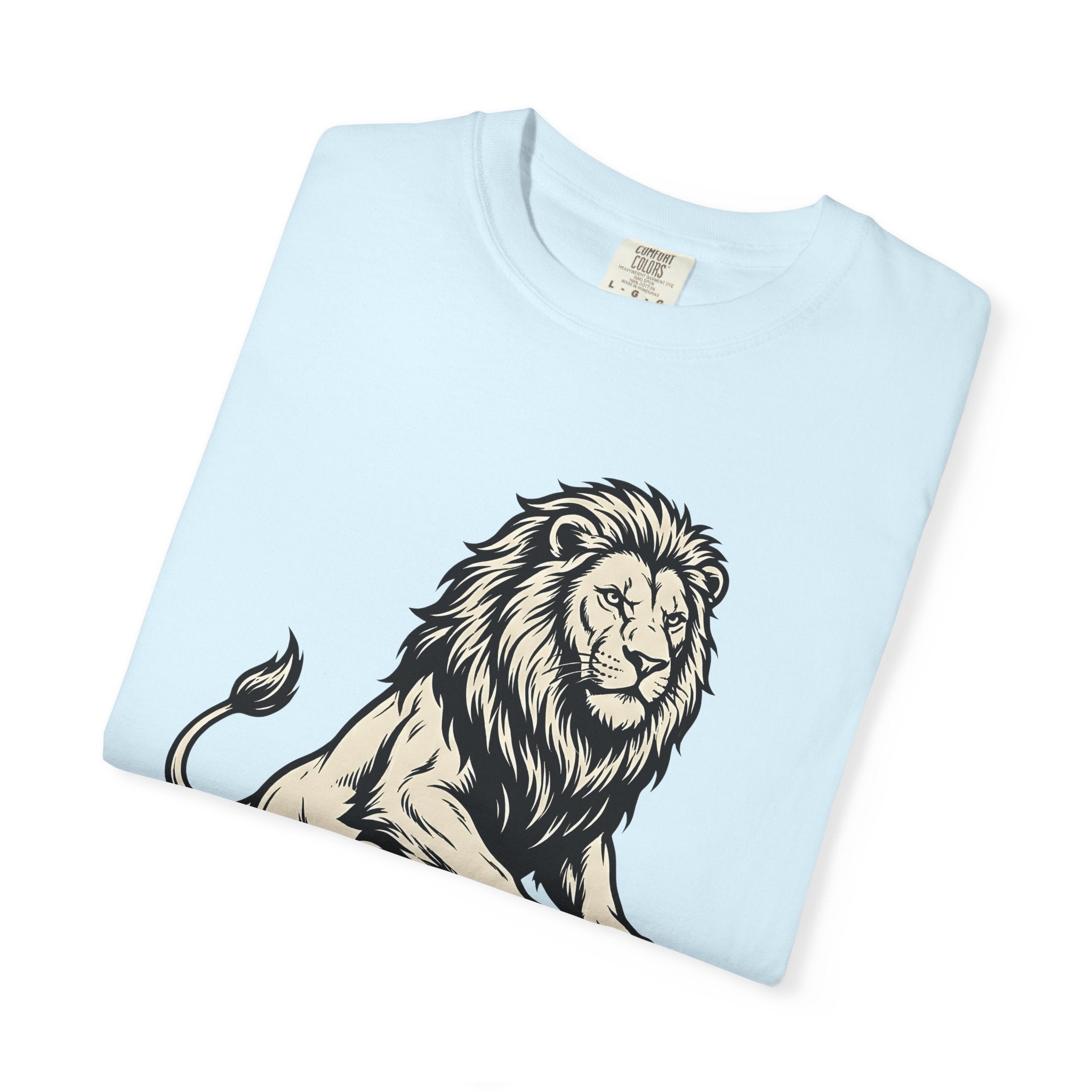 Lion Dumbbell Shirt Animals Gym Gift Women Sketch Tee Lion T-Shirt Wildlife Enthusiast Drawing Tshirt Fitness Graphic Classic Training