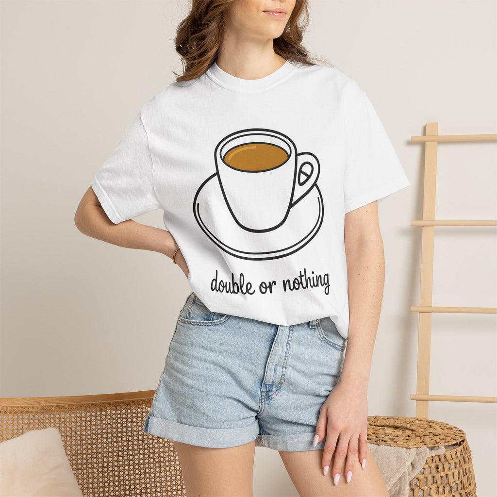 Espresso Cup Shirt Coffee Gourmet Gift Women Caricature Tee Coffee Mug T-Shirt Coffee Fan Cartoon Tshirt Gourmet Graphic Clean Tray Tshirt
