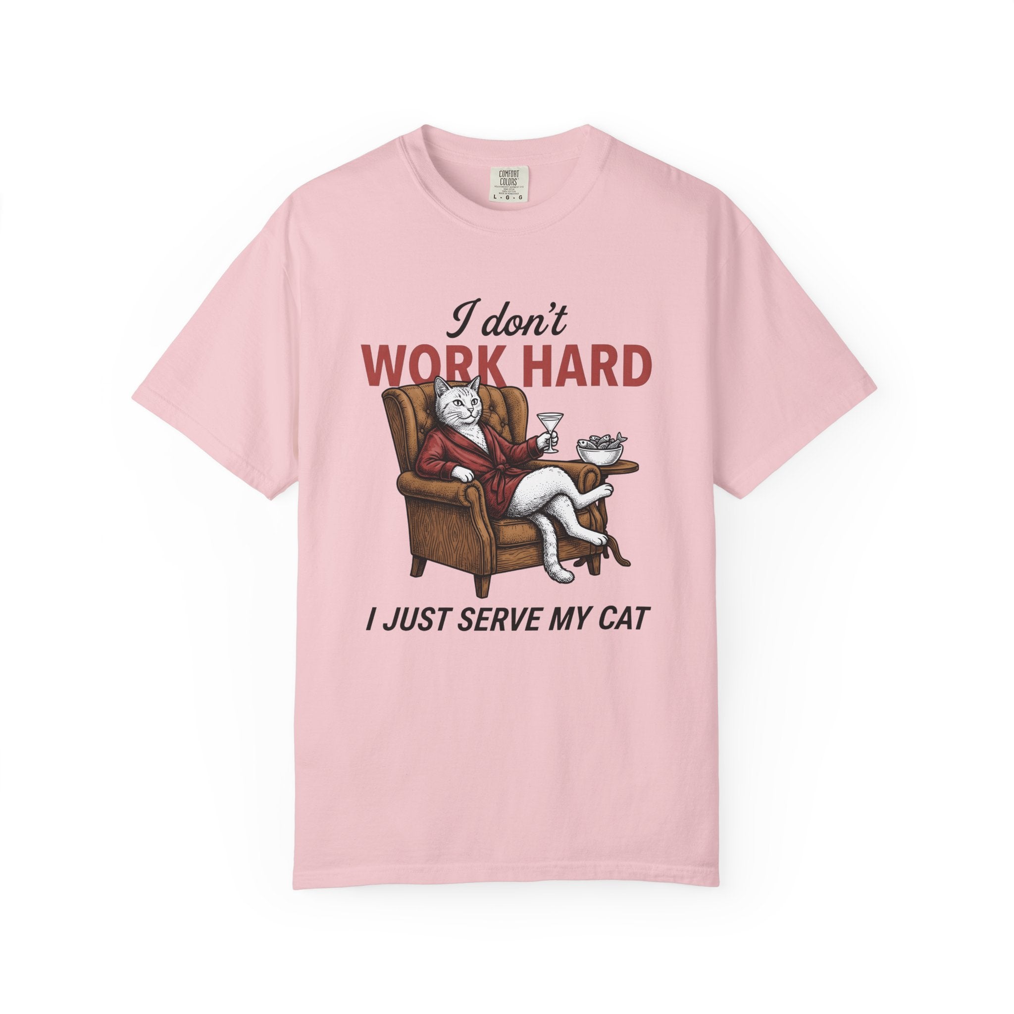 Cat Lounge Chair Shirt Cat Satire Gift Women Nostalgic Tee Cat Chair T-Shirt Cat Fan Feline Tshirt Sarcastic Graphic Line Art Beverage Glass