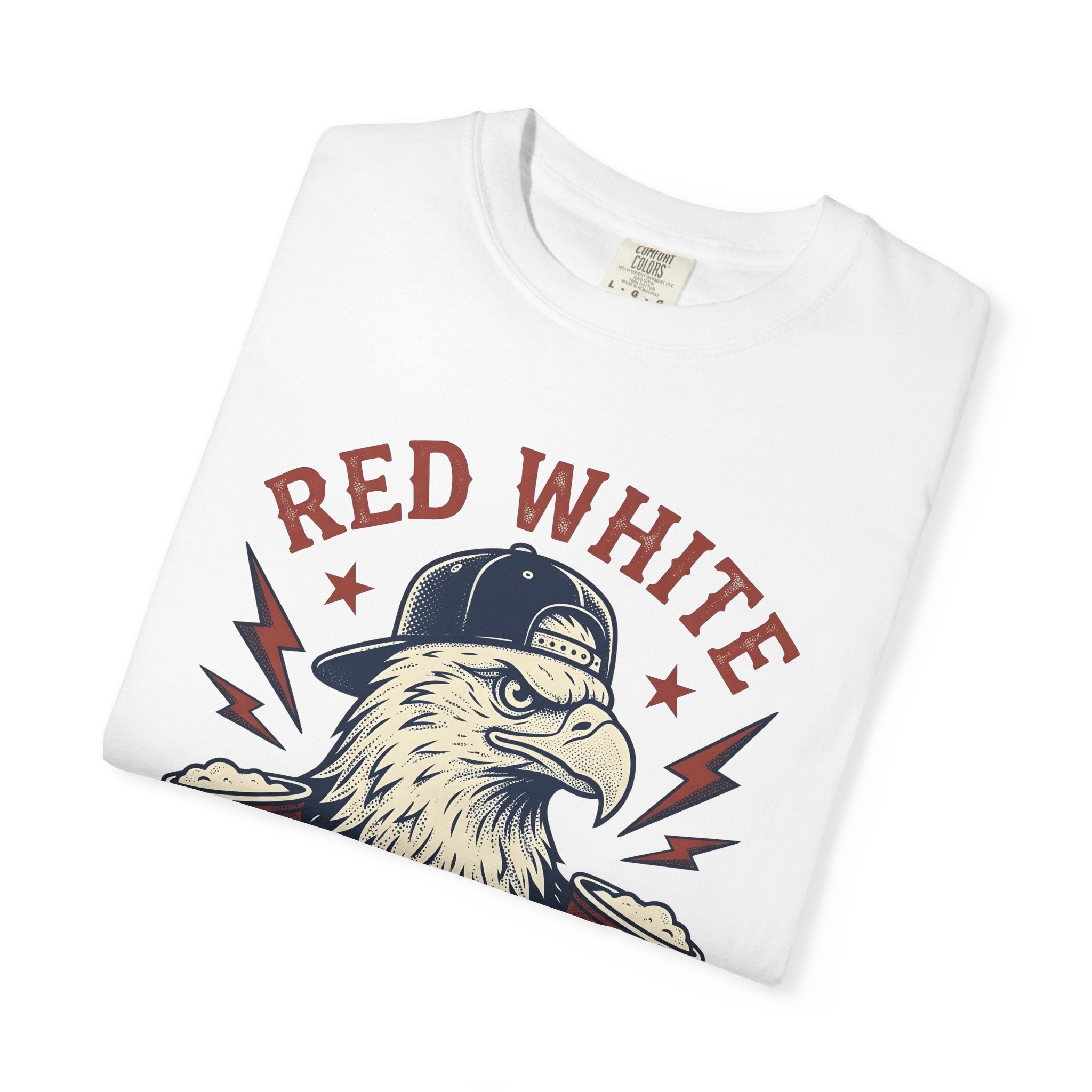 Bald Eagle Shirt 4th Of July Liquor Gift Women Rustic Tee Eagle T-Shirt Patriot Fan American Tshirt Boozy Graphic Cartoon Beer Glasses