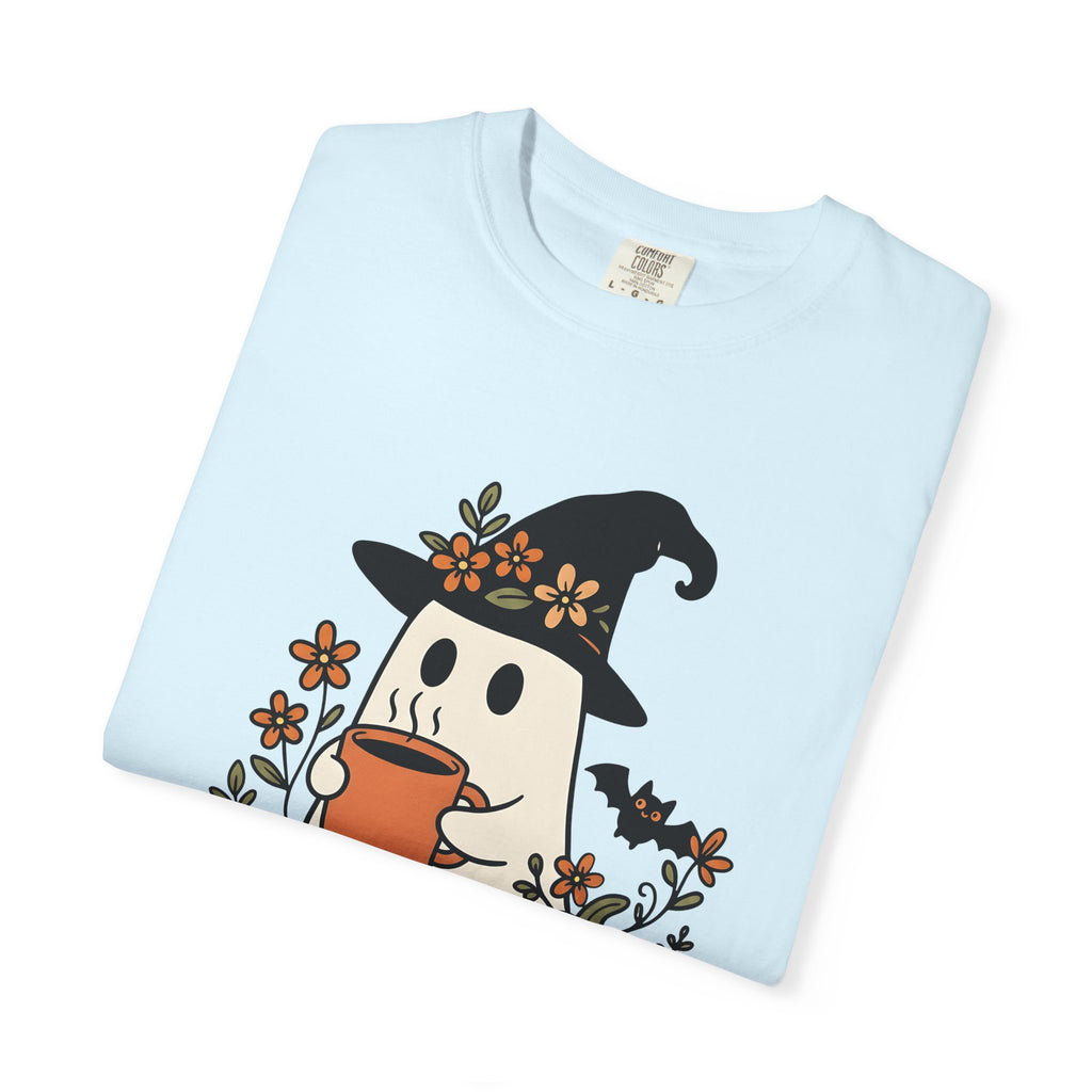 Phantom Witch Shirt Halloween Harvest Gift Women Cartoon Tee Witch T-Shirt Halloween Fan Cartoon Tshirt Autumn Graphic Doodle Gourd Tshirt
