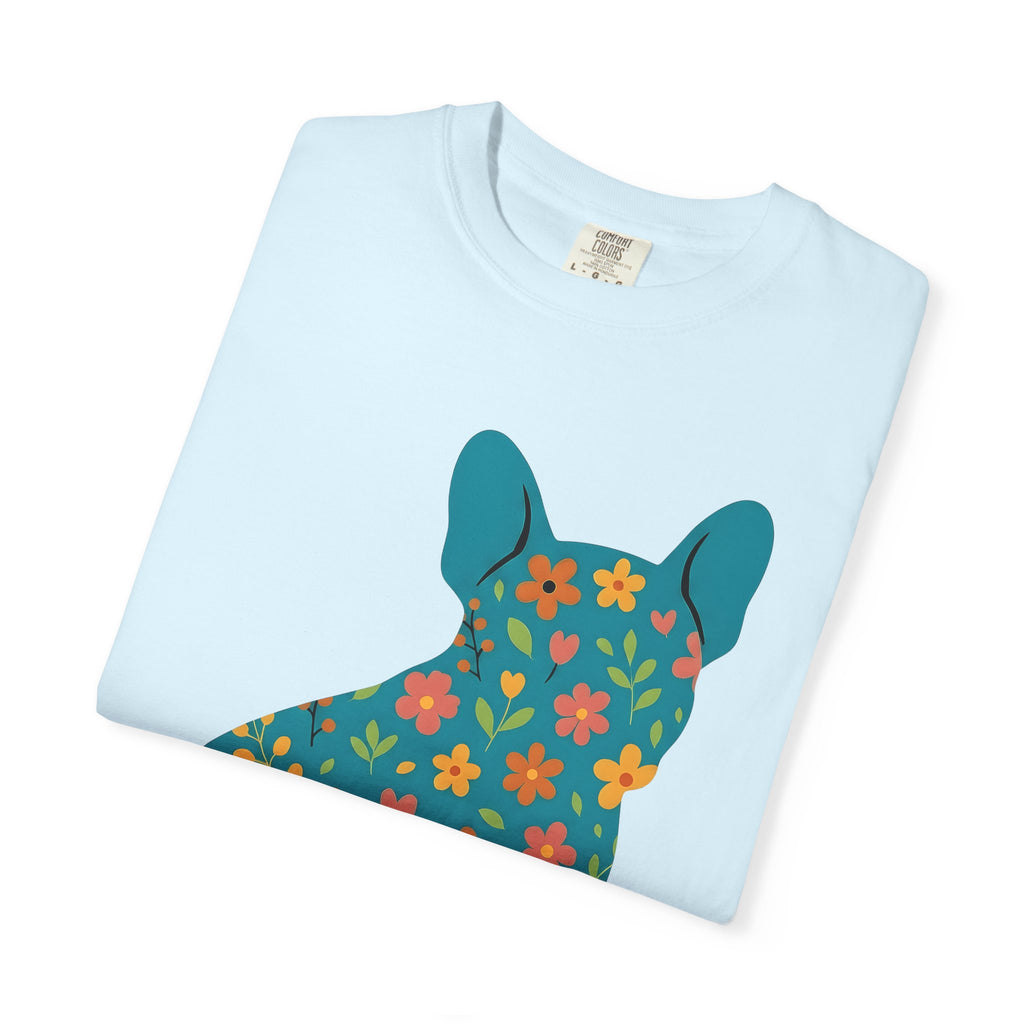 French Bulldog Shirt Dog Pet Gift Women Floral Tee Bulldog T-Shirt Dog Fan Puppy Graphic Dog Graphic Minimalist Flowers Tshirt