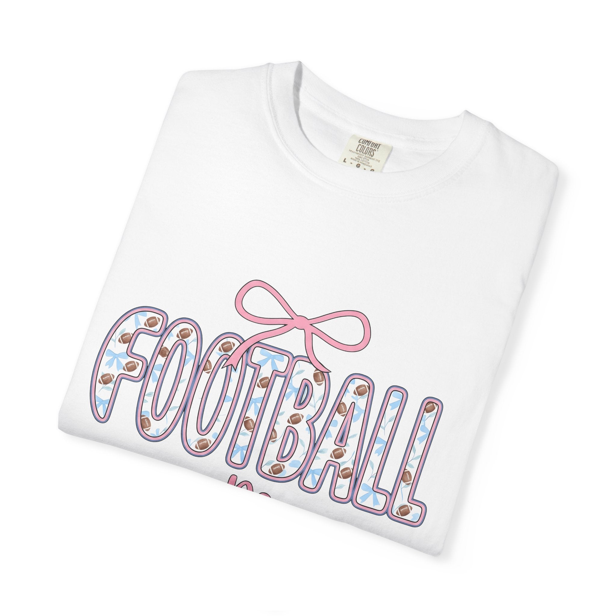 Football Motif Shirt Moms Recreation Gift Women Lively Tee Soccer T-Shirt Mom Fan Footballer Tshirt Leisure Graphic Old School Pink Hair Bow