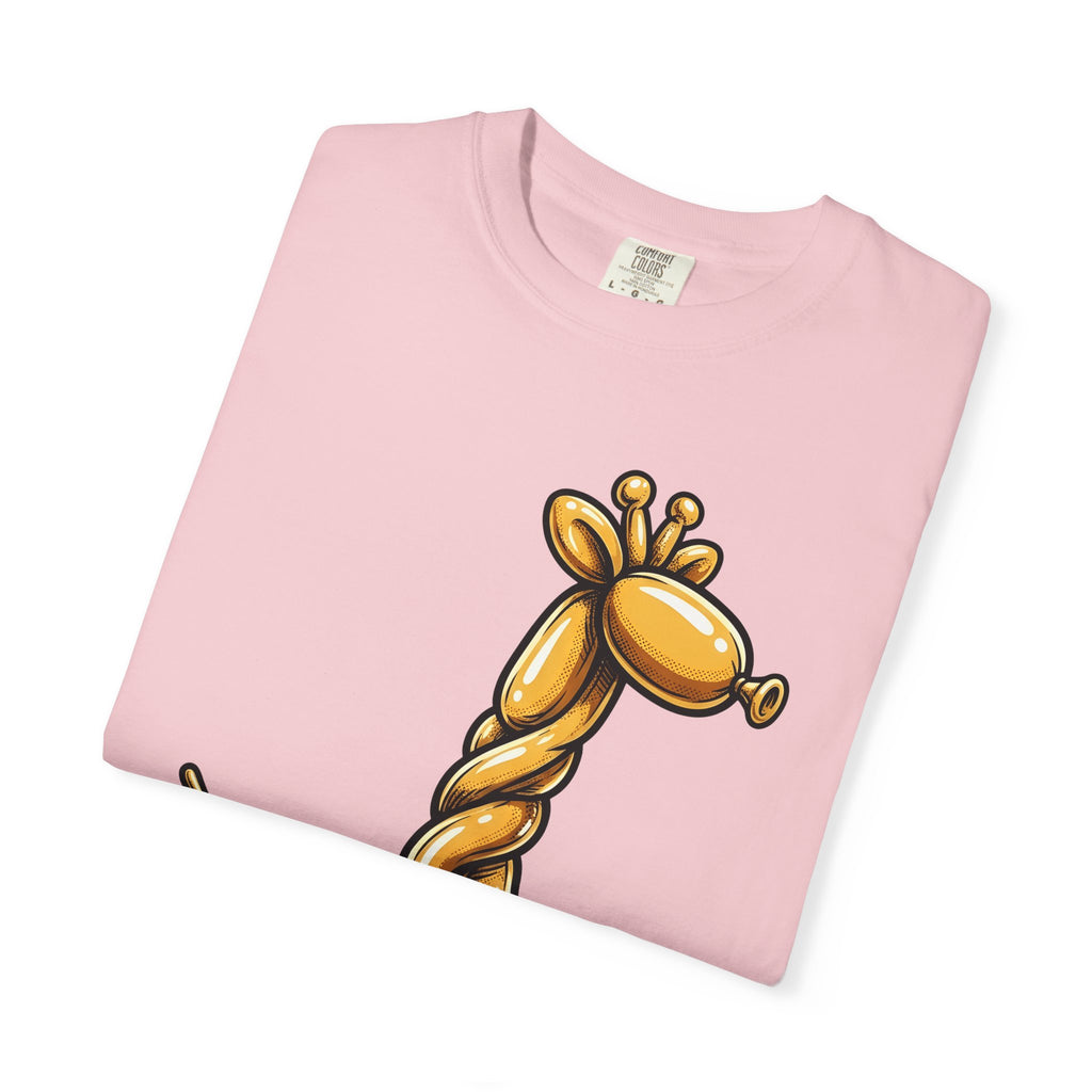 Balloon Giraffe Shirt Cute Pet Gift Women Comic Tee Giraffe T-Shirt Adorable Fan Cartoon Tshirt Animal Graphic Retro Creature Tshirt