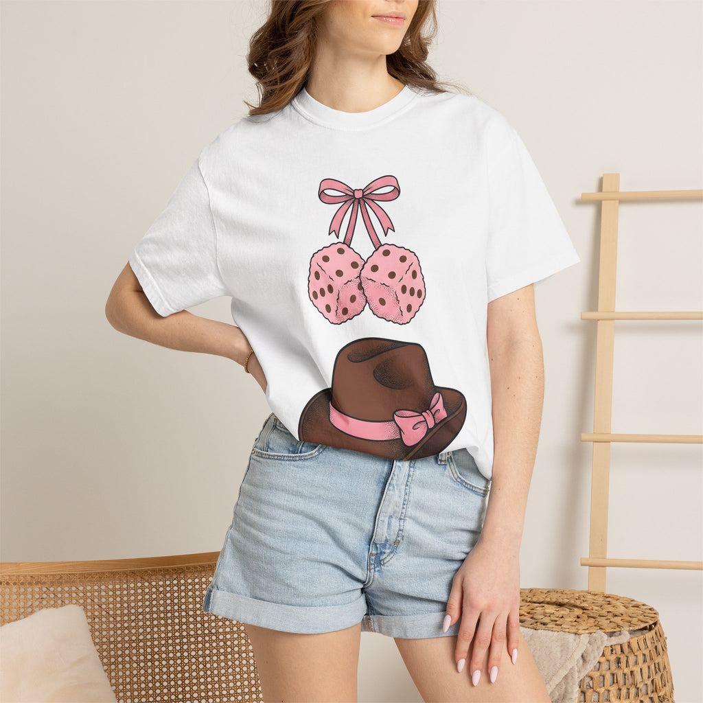 Cowboy Hat Shirt Cowgirl Western Gift Women Rustic Tee Stetson T-Shirt Cowboy Fan Vintage Tshirt Rodeo Graphic Retro Dice Tshirt