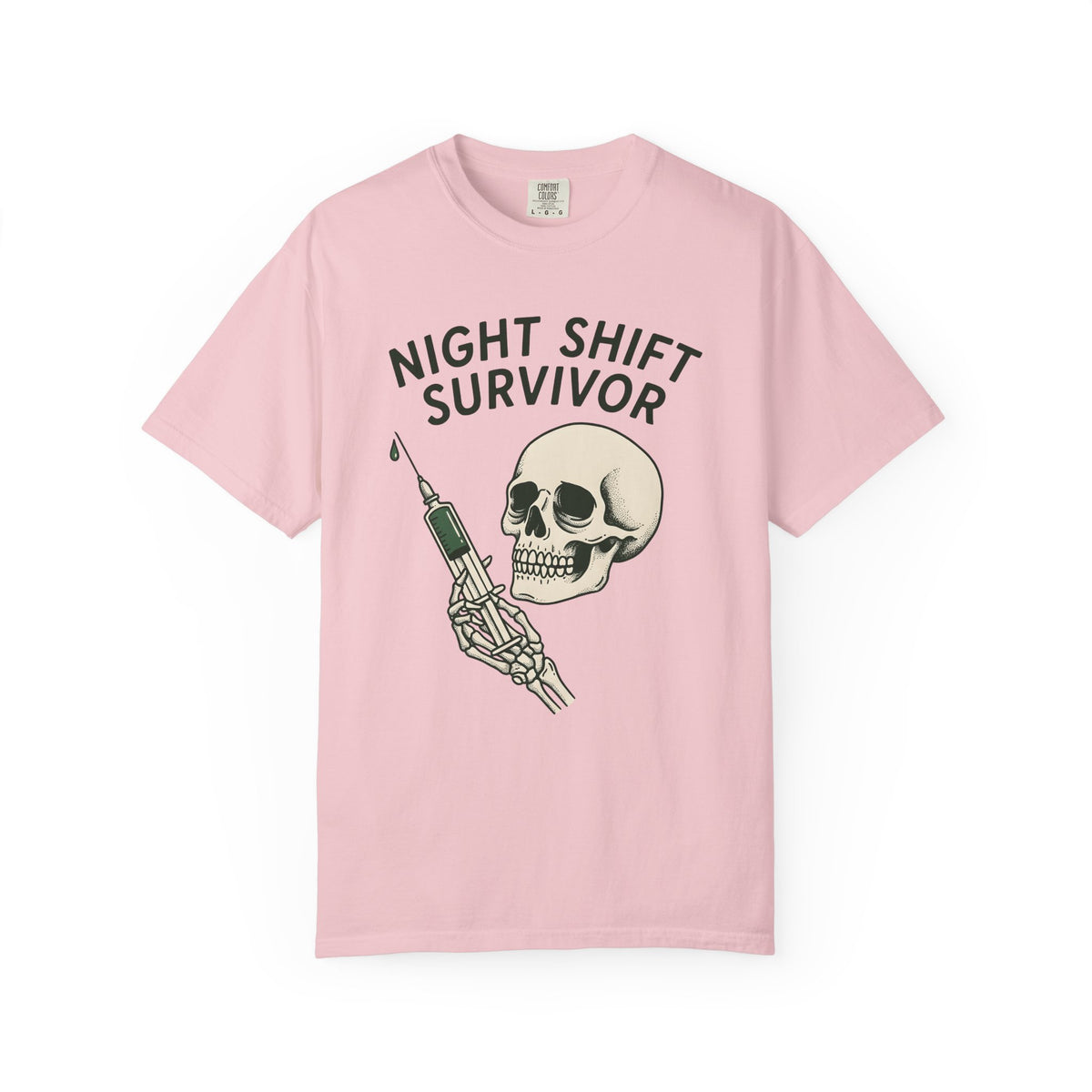 Skull Needle Shirt Nurses Fall Gift Women Traditional Tee Sewing T-Shirt Nurse Enthusiast Classic Tshirt Autumn Graphic Retro Bony Hand