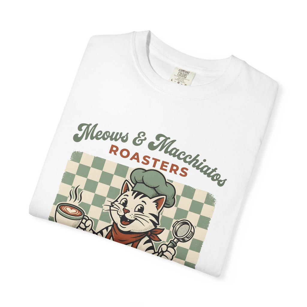 Espresso Cat Shirt Cat Mocha Gift Women Retro Tee Cat T-Shirt Feline Fan Vintage Tshirt Coffee Graphic Hand Drawn Espresso Cup Tshirt