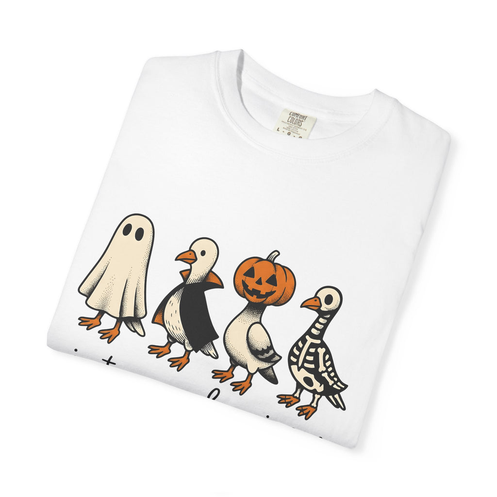 Dove Outfits Shirt Halloween Creatures Gift Women Animated Tee Pigeon T-Shirt Horror Fan Cartoon Tshirt Monster Graphic Sketch Halloween