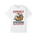Opossum Art Shirt Christmas Creatures Gift Women Cartoon Tee Possum T-Shirt Xmas Fan Opossum Artwork Graphic Tshirt Sketch Greenery Tshirt